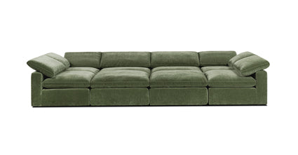 8-Seat Aspen Modular Master Pit Sectional Sofa - Large L-Shaped Living Room Couch for Family Gatherings & Movie Nights