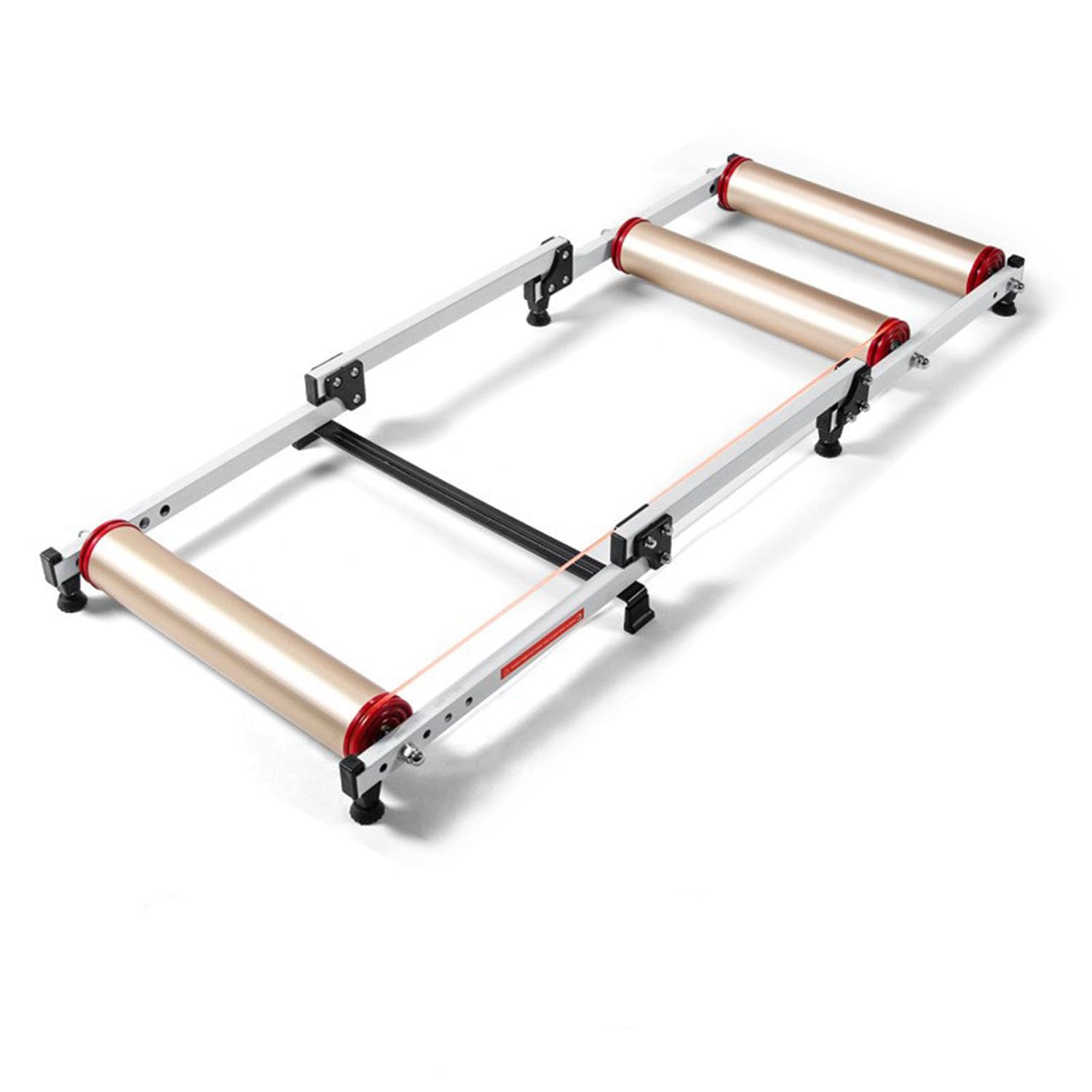 Adjustable Bike Trainer Stand - Foldable Indoor Cycling Roller with Resistance for Road & Mountain Bikes - Home Exercise Fitness Equipment for Cardio Workouts & Training