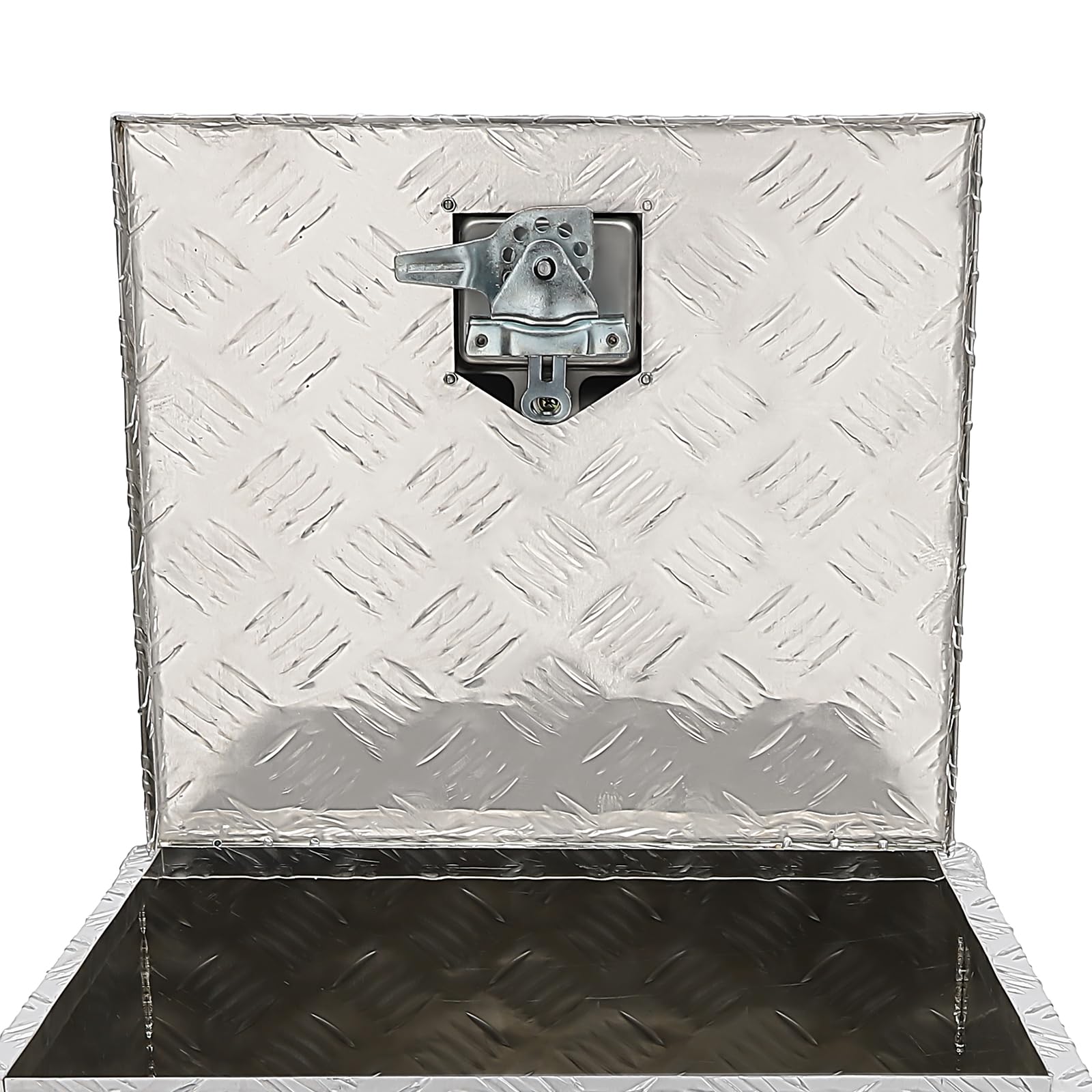 Heavy Duty Aluminum Underbody Tool Box with Lock & Keys - Waterproof RV & Truck Storage Organizer (17x18x18 in, Silver) - Perfect for Pickup Truck Beds, Trailers & Outdoor Equipment Storage