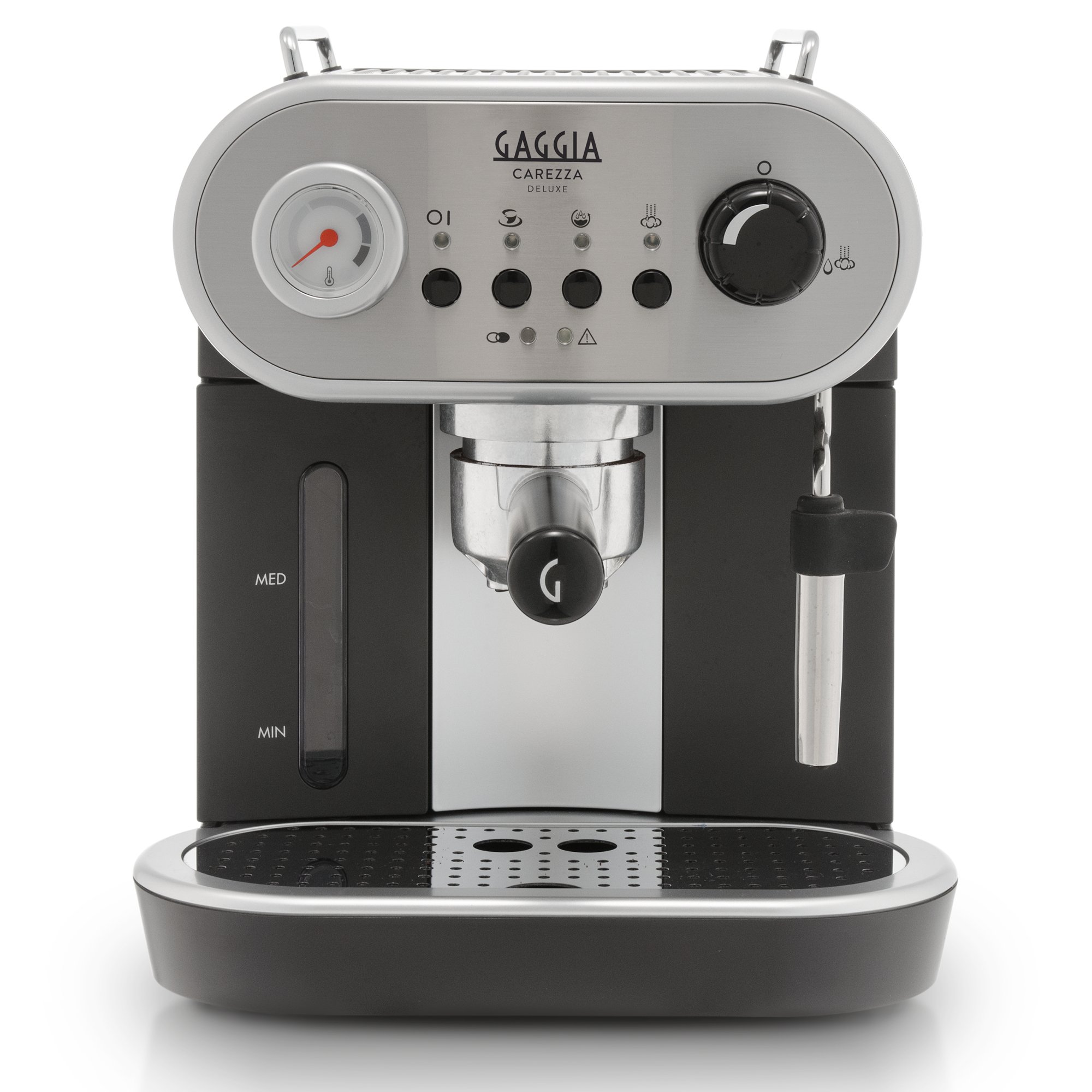 Gaggia Carezza De Luxe Espresso Machine 47oz Silver - Professional Italian Coffee Maker for Home & Office Use