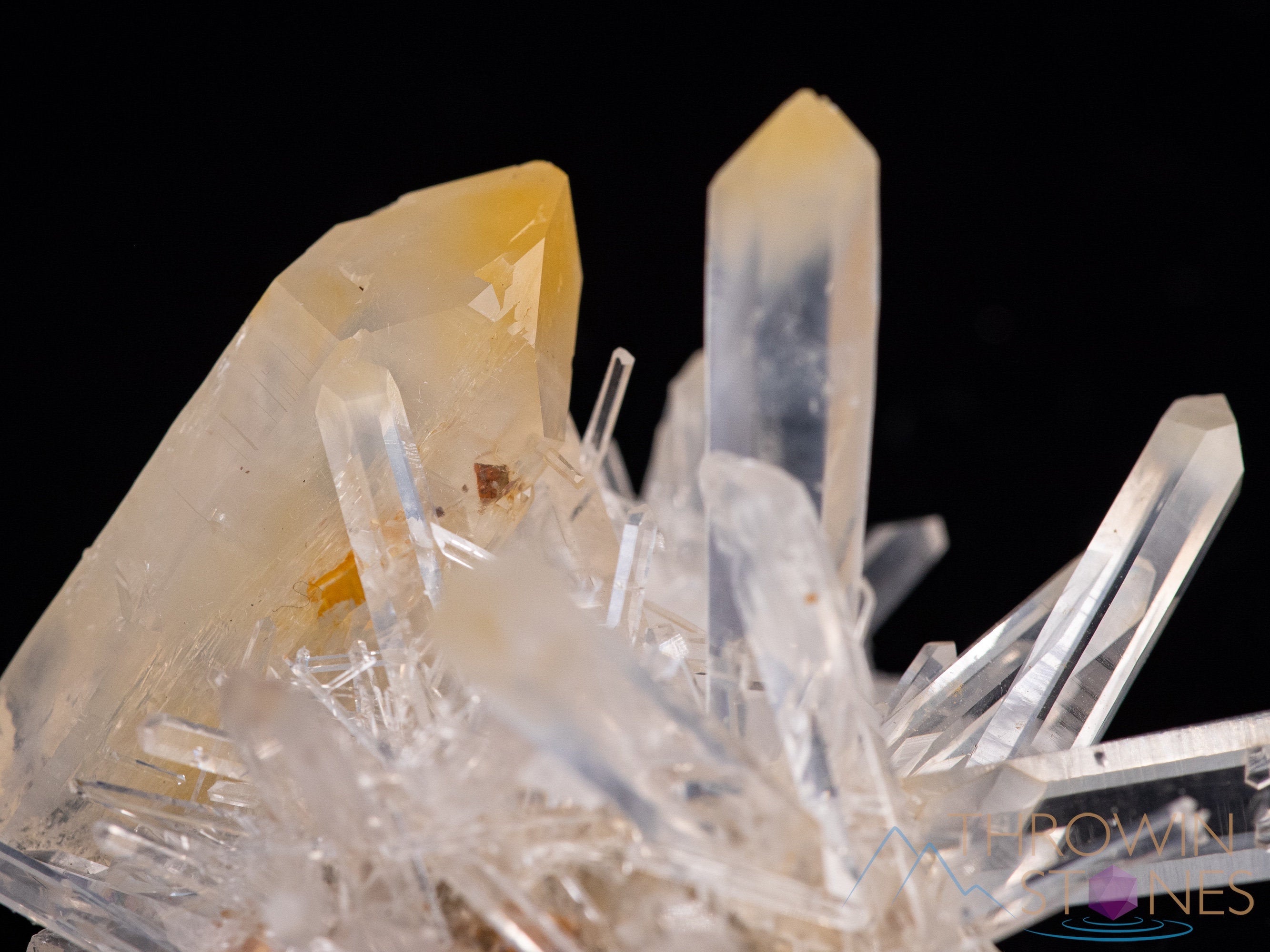 Natural Mango Quartz Crystal Cluster - Healing Stone for Home Decor, Housewarming Gift, Meditation & Energy Work (39219) | Perfect for Living Room Display, Office Feng Shui & Spiritual Practices