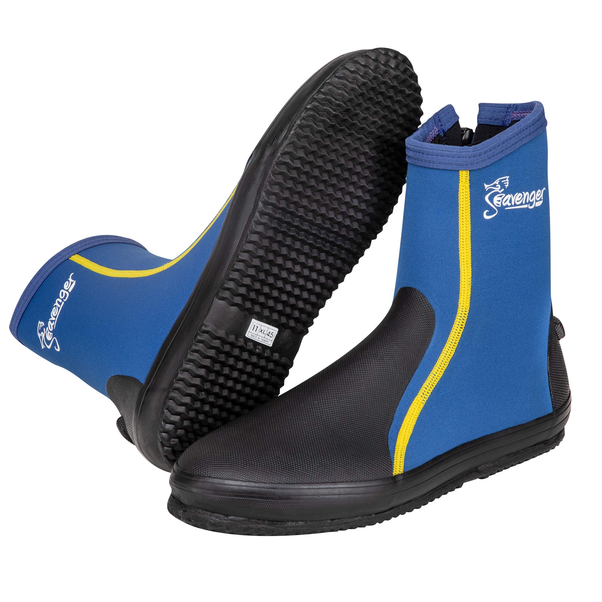 Seavenger Tall 3mm Neoprene Tortuga Dive Boots for Men & Women - Warm Waterproof Scuba Diving Shoes for Snorkeling, Surfing, Kayaking & Beach Activities