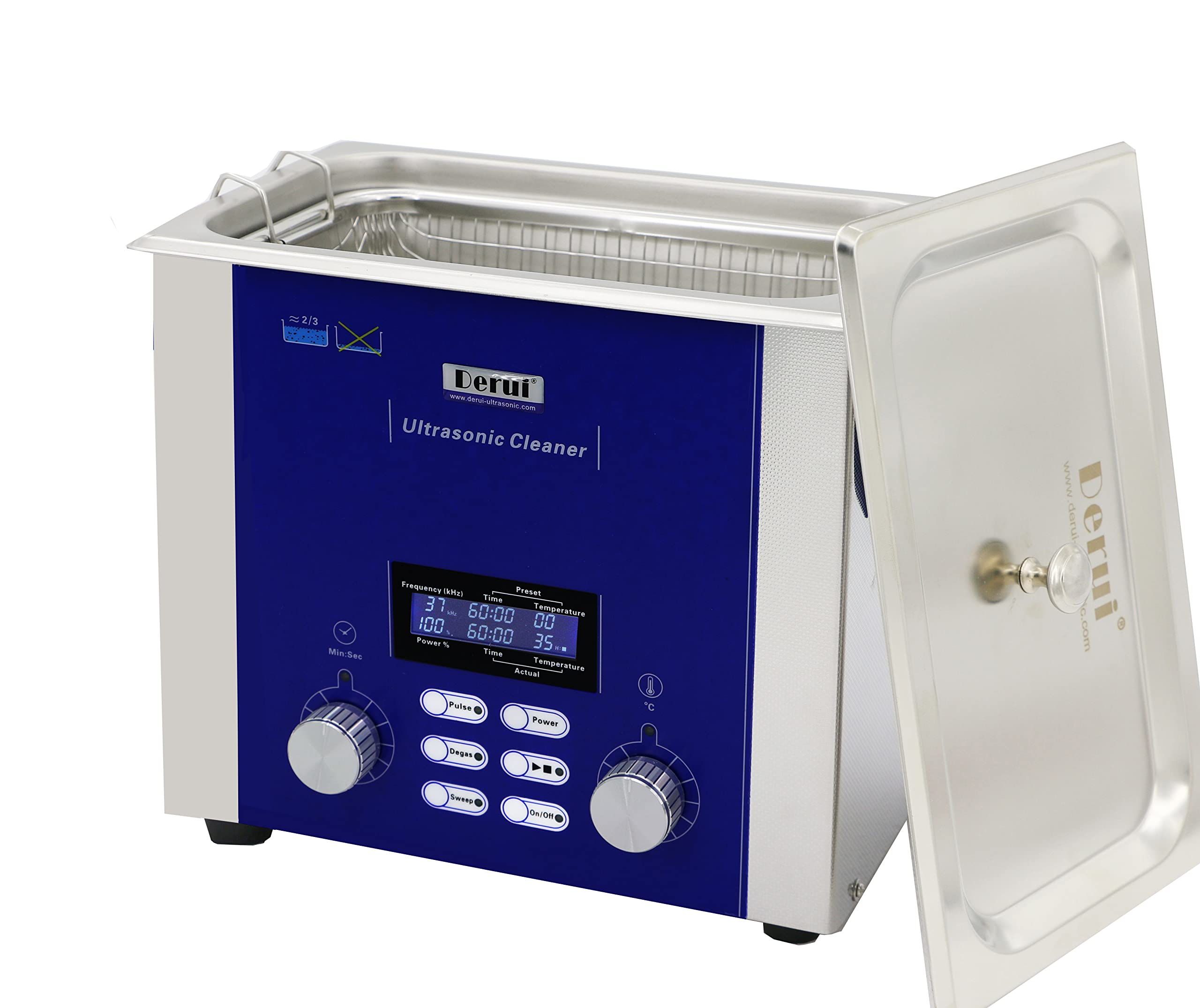 Professional 3L Ultrasonic Jewelry Cleaner with Degas & Sweep Modes - Adjustable Power for Rings, Eyeglasses, Dentures, PCB, Coins & Small Parts - Ideal for Home, Jewelry Stores & Electronics Repair Shops