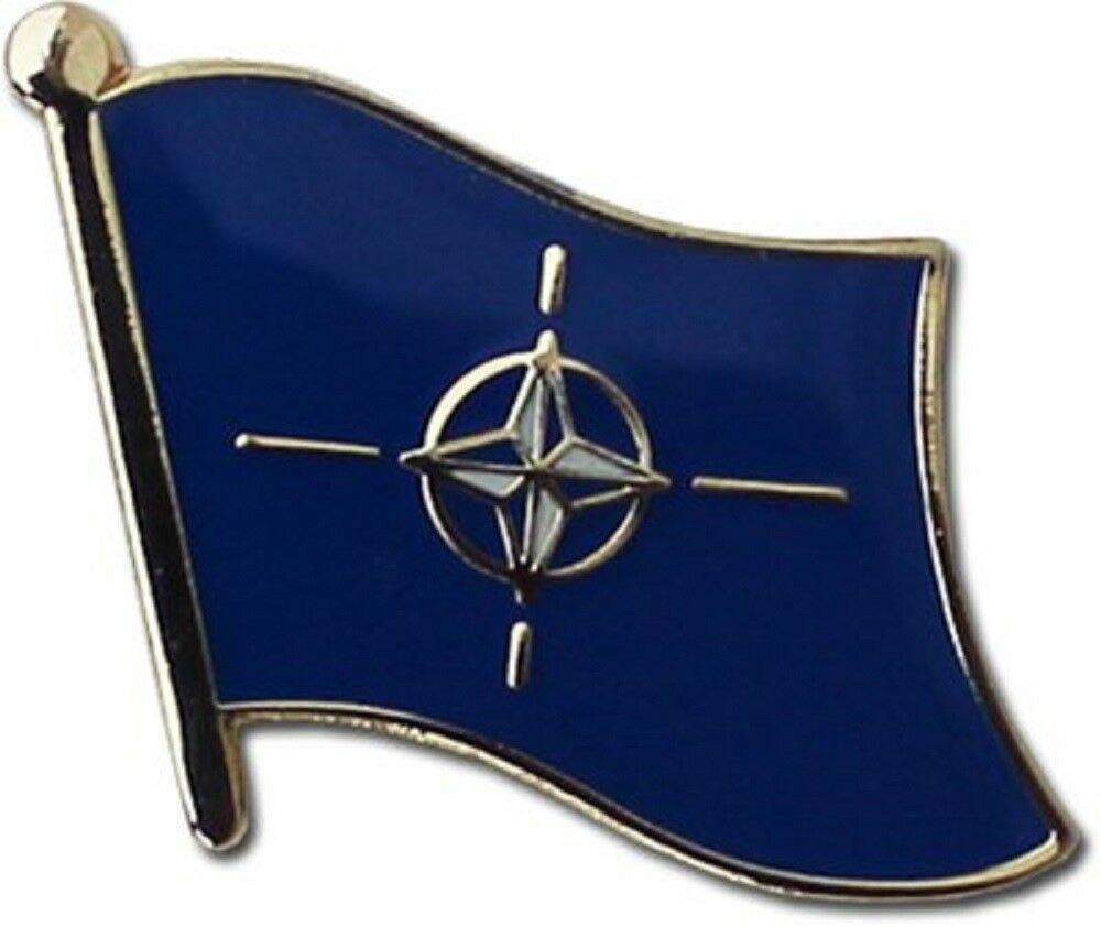 Wholesale Pack of 12 NATO Flag Lapel Pins for Bike Hats & Motorcycle Gear - Durable Studs for Clothing & Caps - Perfect for Bikers, Collectors & Military Enthusiasts