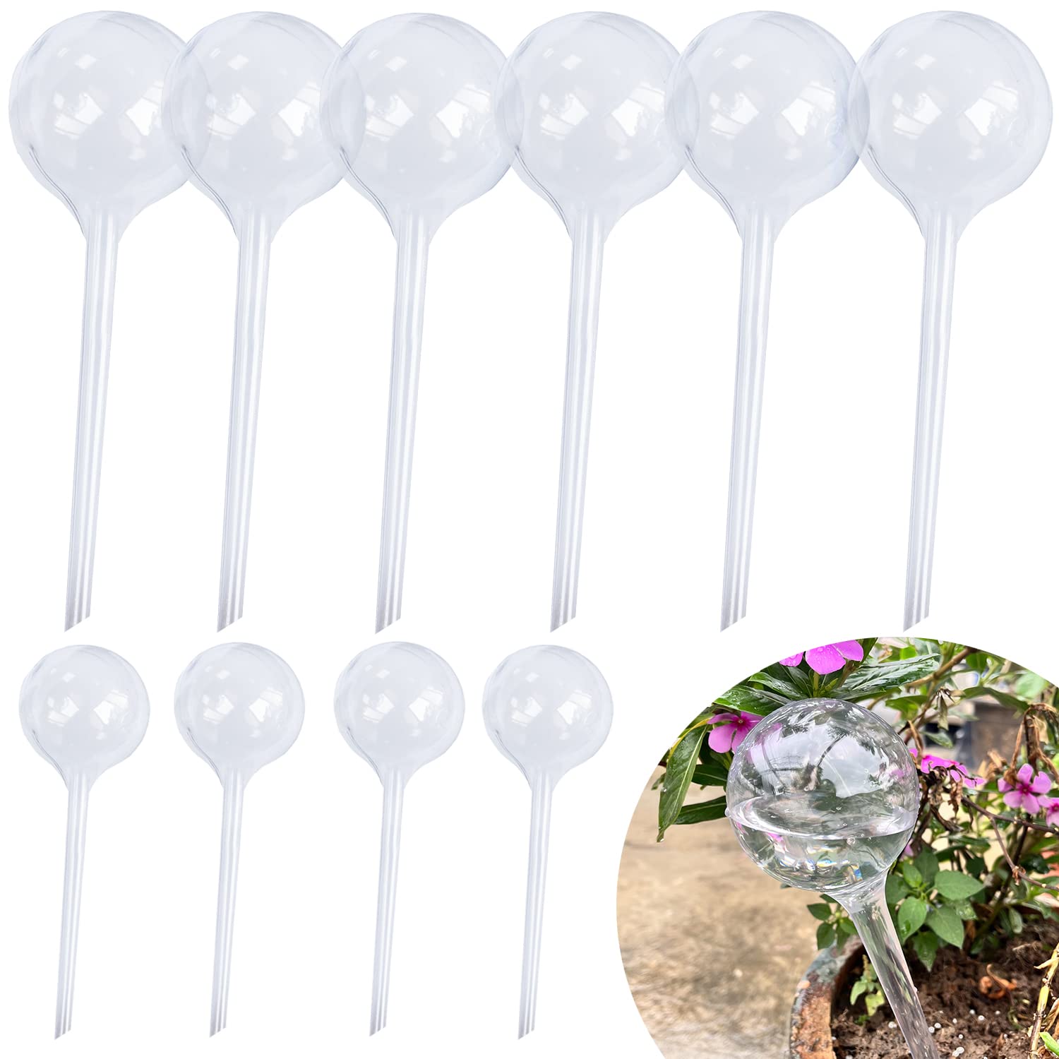 **Automatic Plant Watering Bulbs - Clear Plastic Self-Watering Devices for Indoor & Outdoor Plants | Perfect for Vacation, Garden, and Home Use**