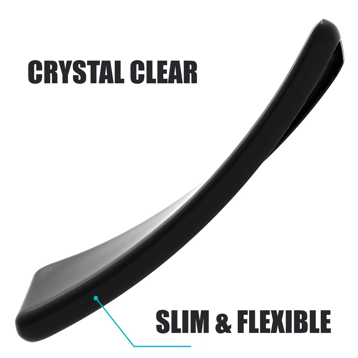 CoverON Slim TPU Case for Cricket Ovation & AT&T Radiant Max - Flexible Soft Phone Cover in Black | Perfect for Everyday Protection & Grip
