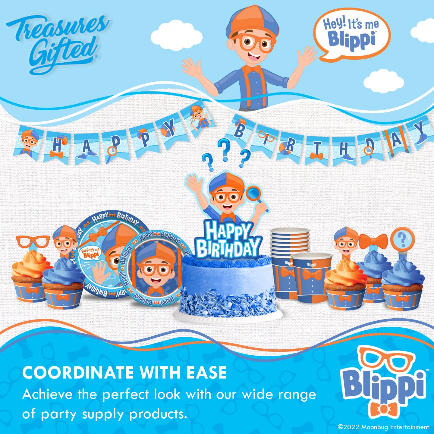 Blippi Cake Topper - Officially Licensed Blippi Birthday Cake Decorations - Blippi Party Supplies for Kids Birthday Cakes - Perfect for Blippi Themed Birthday Parties and Celebrations