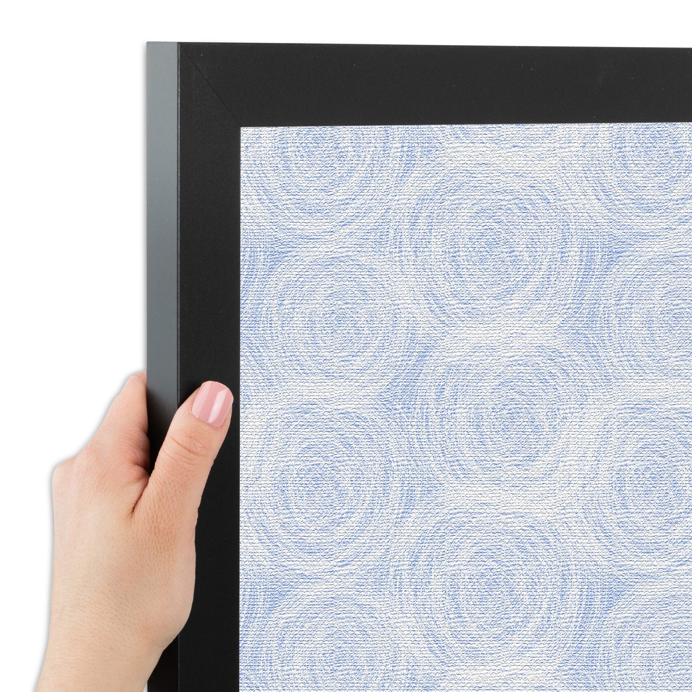 PinPix ArtToFrames 16x10 Custom Cork Bulletin Board - Fabric Style Canvas Finish with Satin Black Frame - Perfect for Office, Classroom, or Home Decor (PinPix-1927)