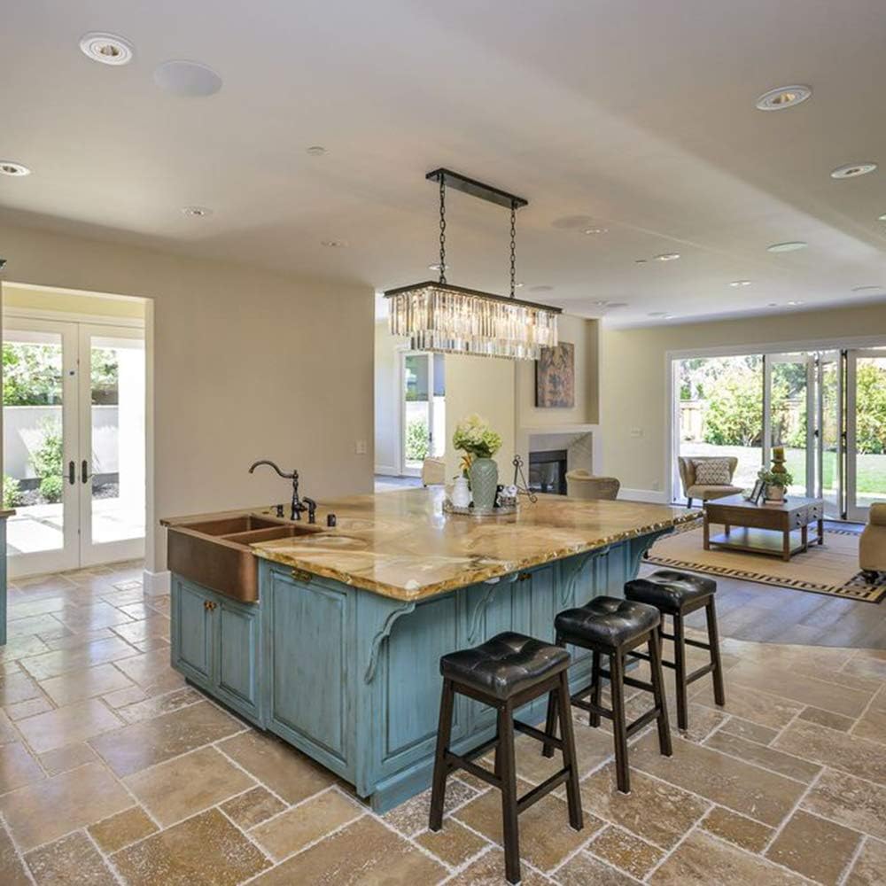 Modern Rectangle Crystal Chandelier - 39.4