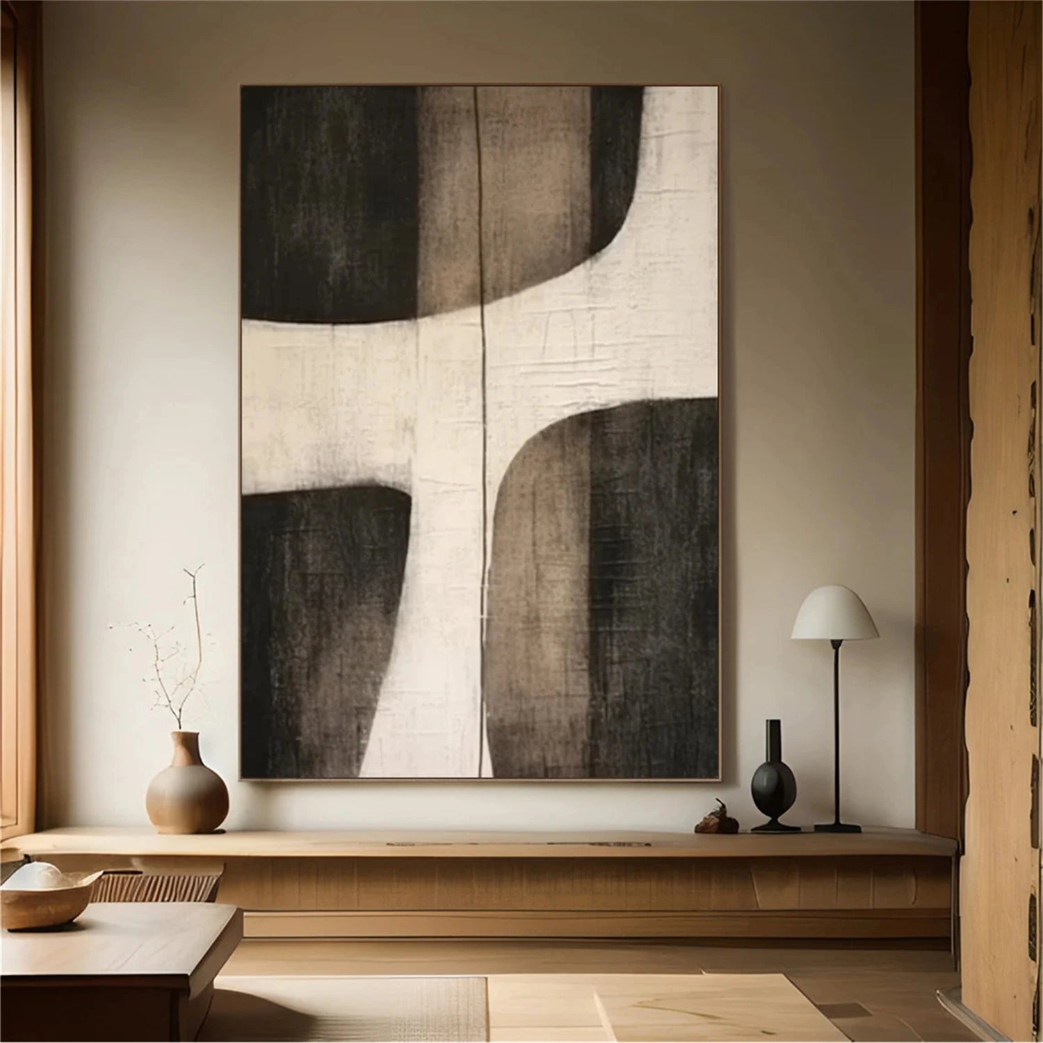 Abstract Tranquility Art Painting - Modern Canvas Wall Decor for Living Room, Bedroom & Office | #WS241 | Calming Home Decor Gift Idea