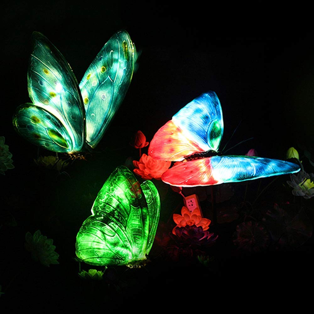 Energy-Saving Waterproof Animal-Shaped Solar Garden Lights - Glowing Butterfly Landscape Stigma Lamps for Outdoor, Lawn, Park & Courtyard Decor - IP65 Rainproof & Rustproof for Year-Round Use - Perfect for Pathway Lighting, Garden Accents and Nighttime Ambiance