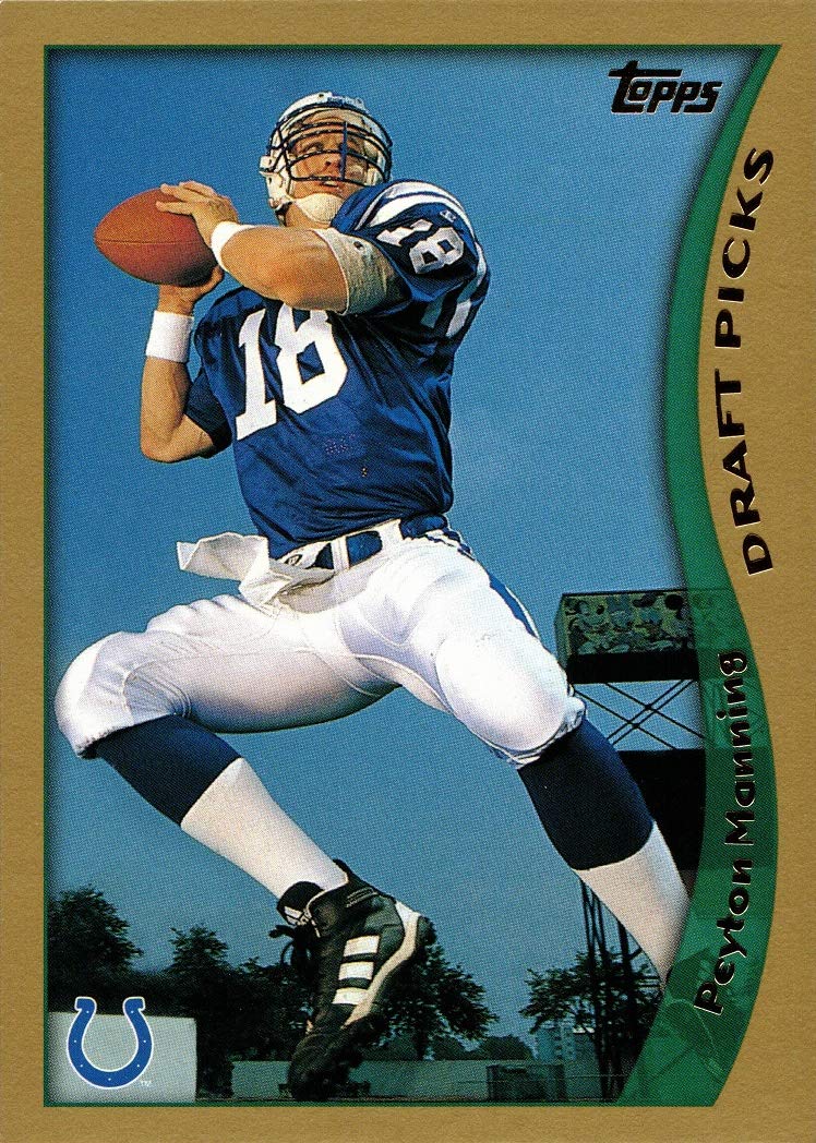 1998 Topps Football #360 Peyton Manning Rookie Card - Rare Collectible Sports Memorabilia for NFL Fans & Card Collectors - Perfect for Display, Investment, and Gifting