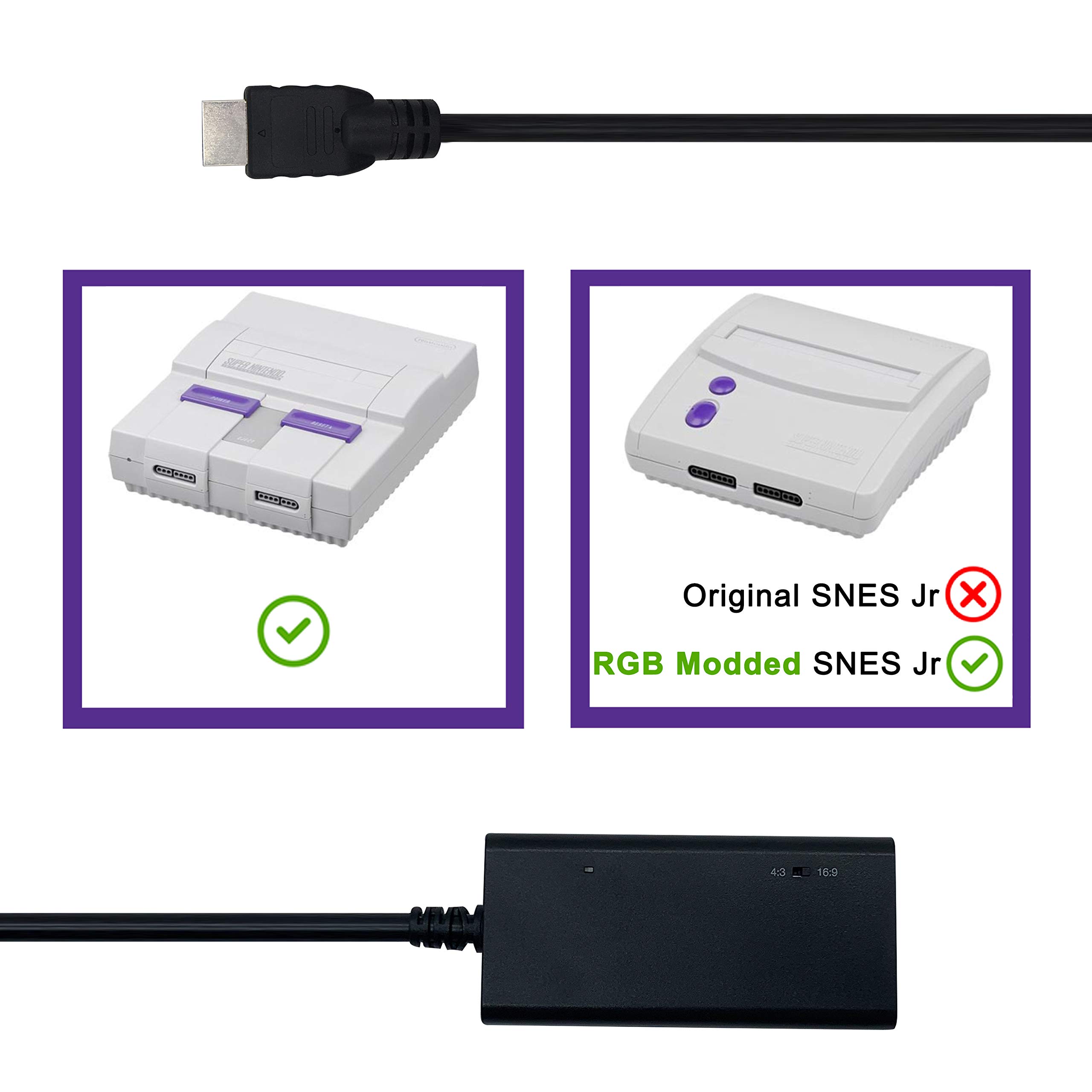 Premium 6FT HDMI Cable for Super Nintendo SNES & Super Famicom SFC Console - 4K Ultra HD, High Speed with Ethernet, Gold-Plated Connectors - Perfect for Retro Gaming Setup & Home Theater Systems