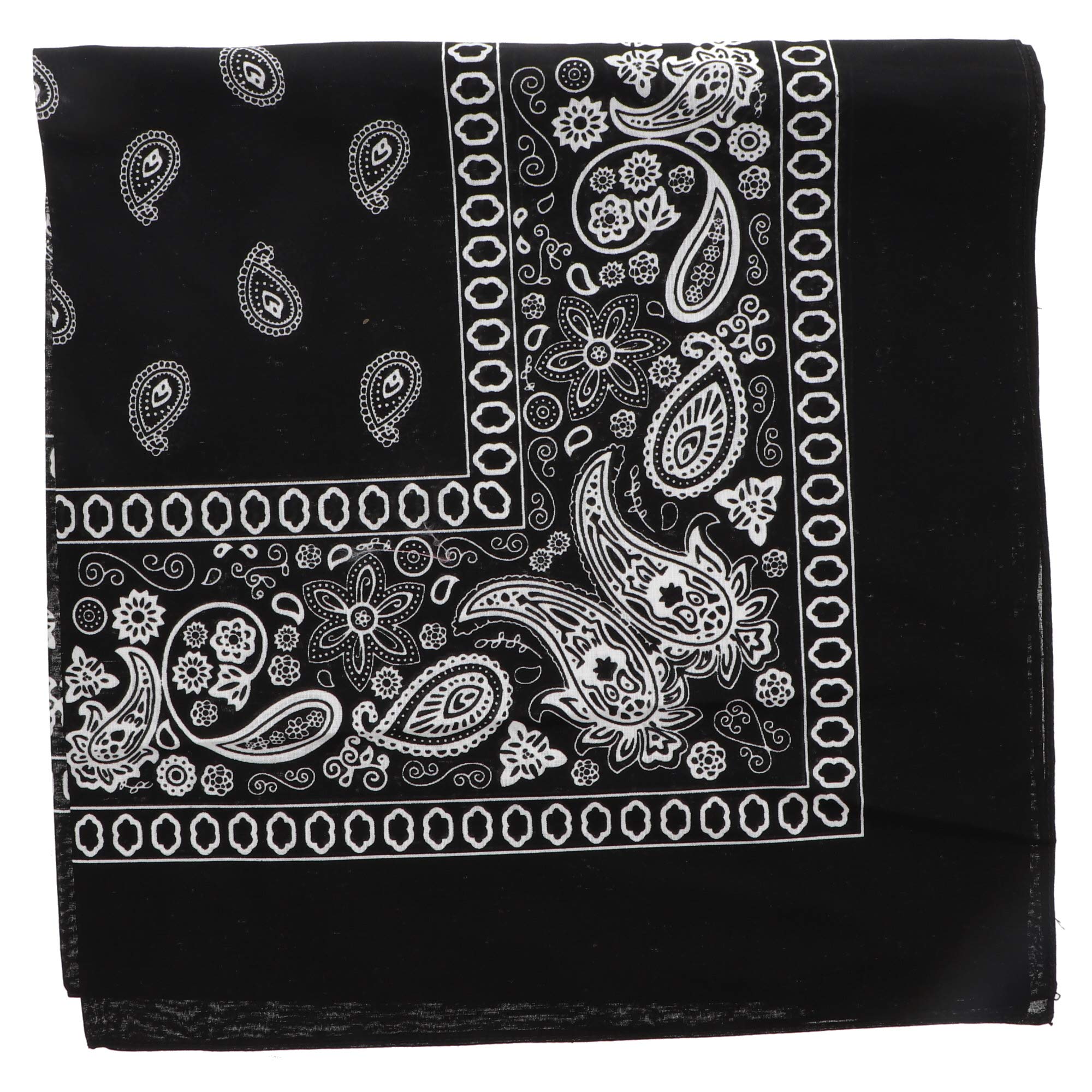 Motique Extra Large Paisley Bandana Scarf - 27x27 Inch Cotton Fashion Accessory for Women & Men - Perfect for Western Style, Headwear, Neckwear & DIY Crafts