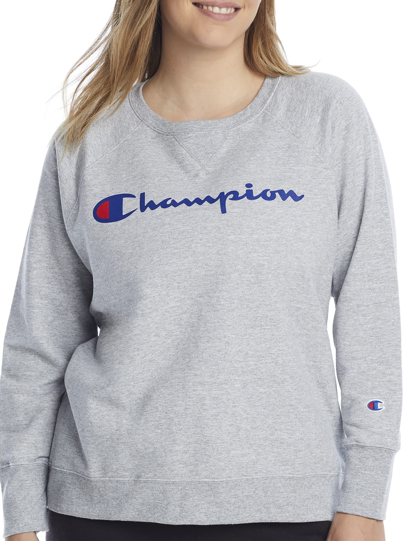 Champion Women's Crewneck Sweatshirt - Soft Cotton Pullover for Casual Wear, Gym & Lounge - Trendy Streetwear & Athleisure Style