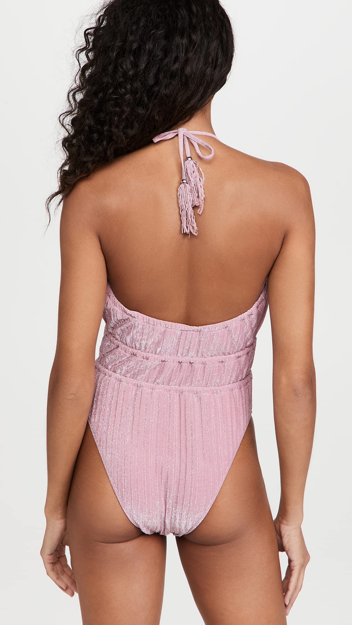 Ramy Brook Women's Knit Marta One Piece Swimsuit - Pink, Size S - Stylish & Comfortable One-Piece Bathing Suit for Beach, Pool & Vacation