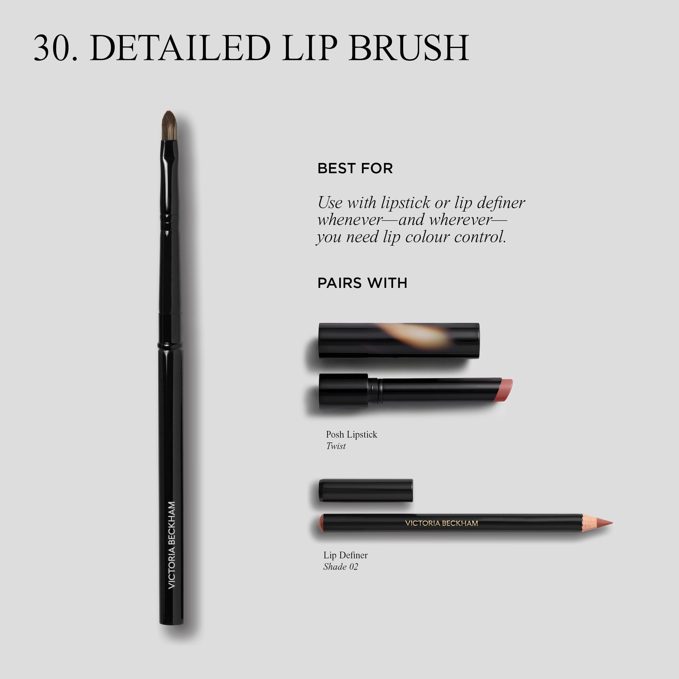 30-Piece Professional Lip Brush Set for Precise Lipstick Application - Perfect for Makeup Artists, Beauty Enthusiasts & DIY Lip Art