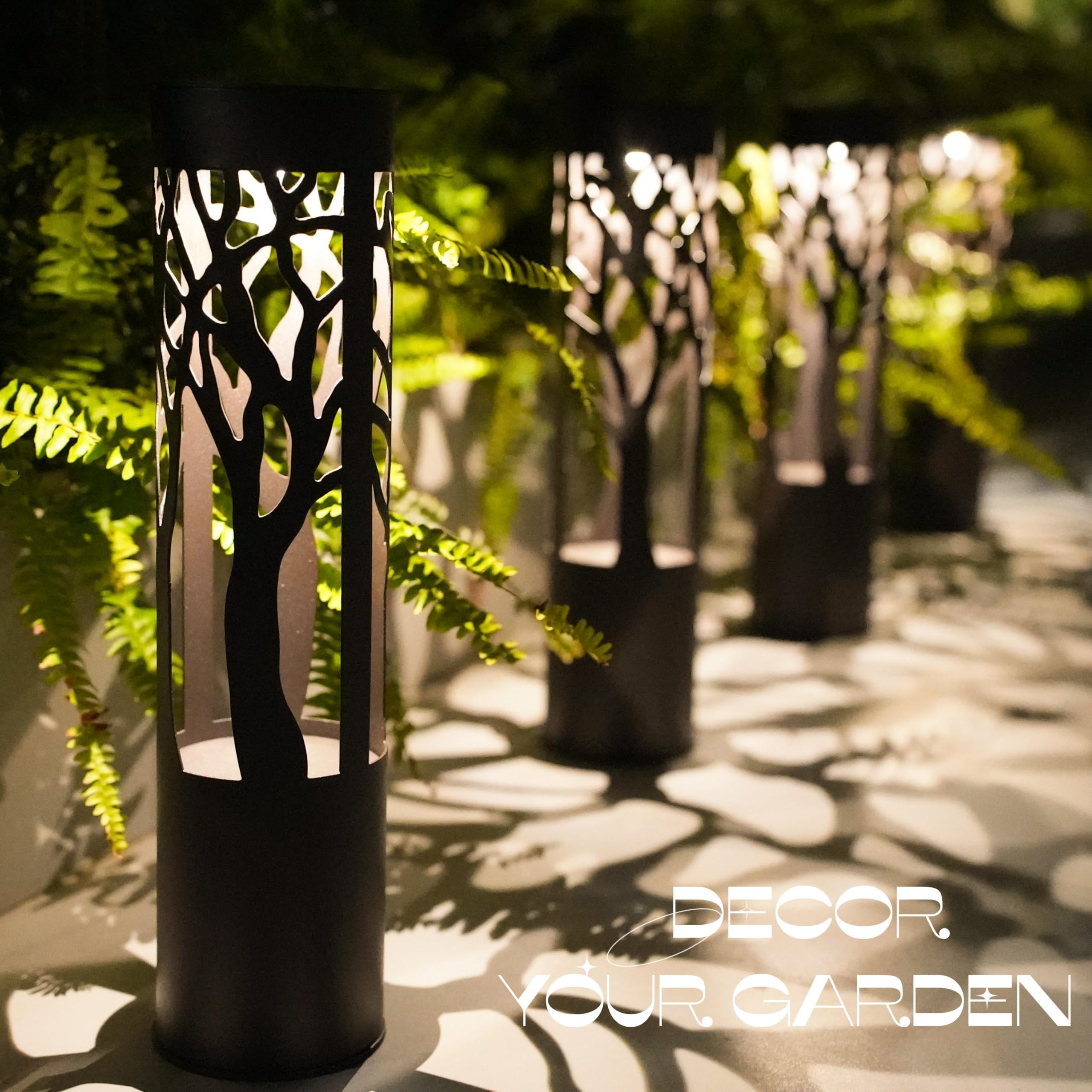 4 Pack Solar Pathway Lights Outdoor - Waterproof Landscape Lighting with Auto On/Off, Warm Yellow Solar Powered Garden Lights for Yard, Lawn, Patio & Walkway | Perfect for Garden Decor, Driveway Illumination and Nighttime Safety