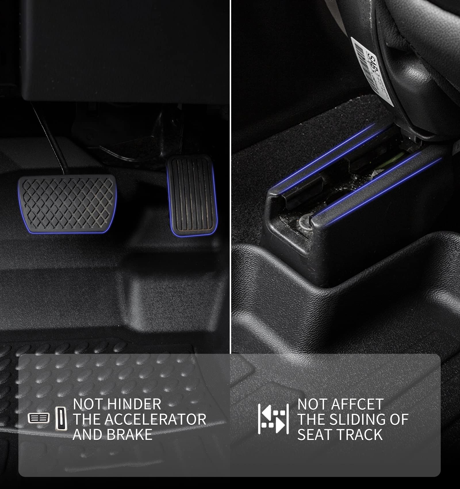 KELCSEECS Custom All-Weather TPE Floor Mats for 2022-2025 Hyundai Tucson Hybrid - Heavy Duty Non-Slip Car Floor Liners Full Set (Front & 2nd Row) - Perfect for Daily Commute, Road Trips & Winter Protection - Black