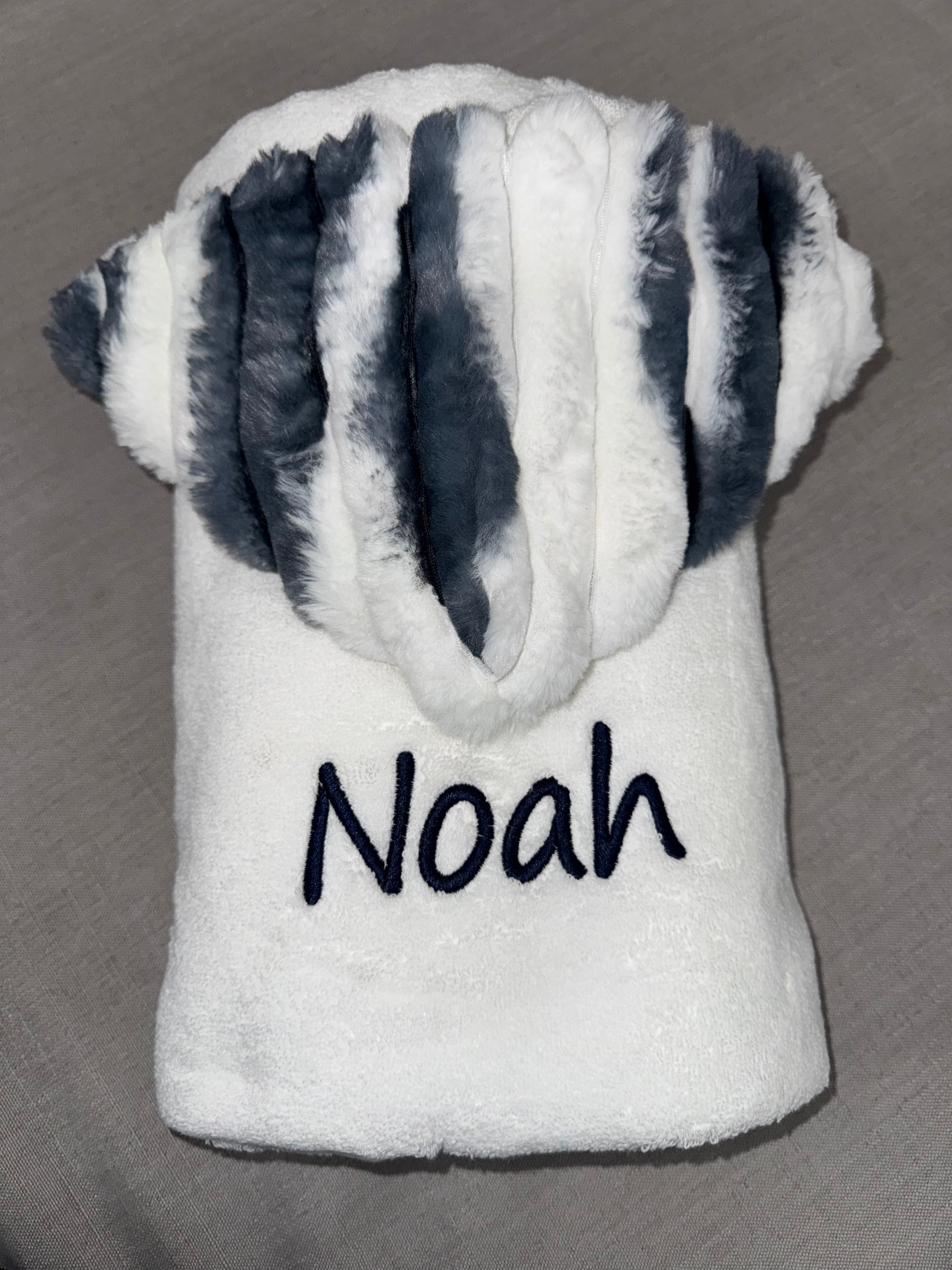 Oversized Hooded Towel - Navy/White Confetti Pattern - Soft & Absorbent Bath Towel for Adults, Kids, Beach, Pool & Spa