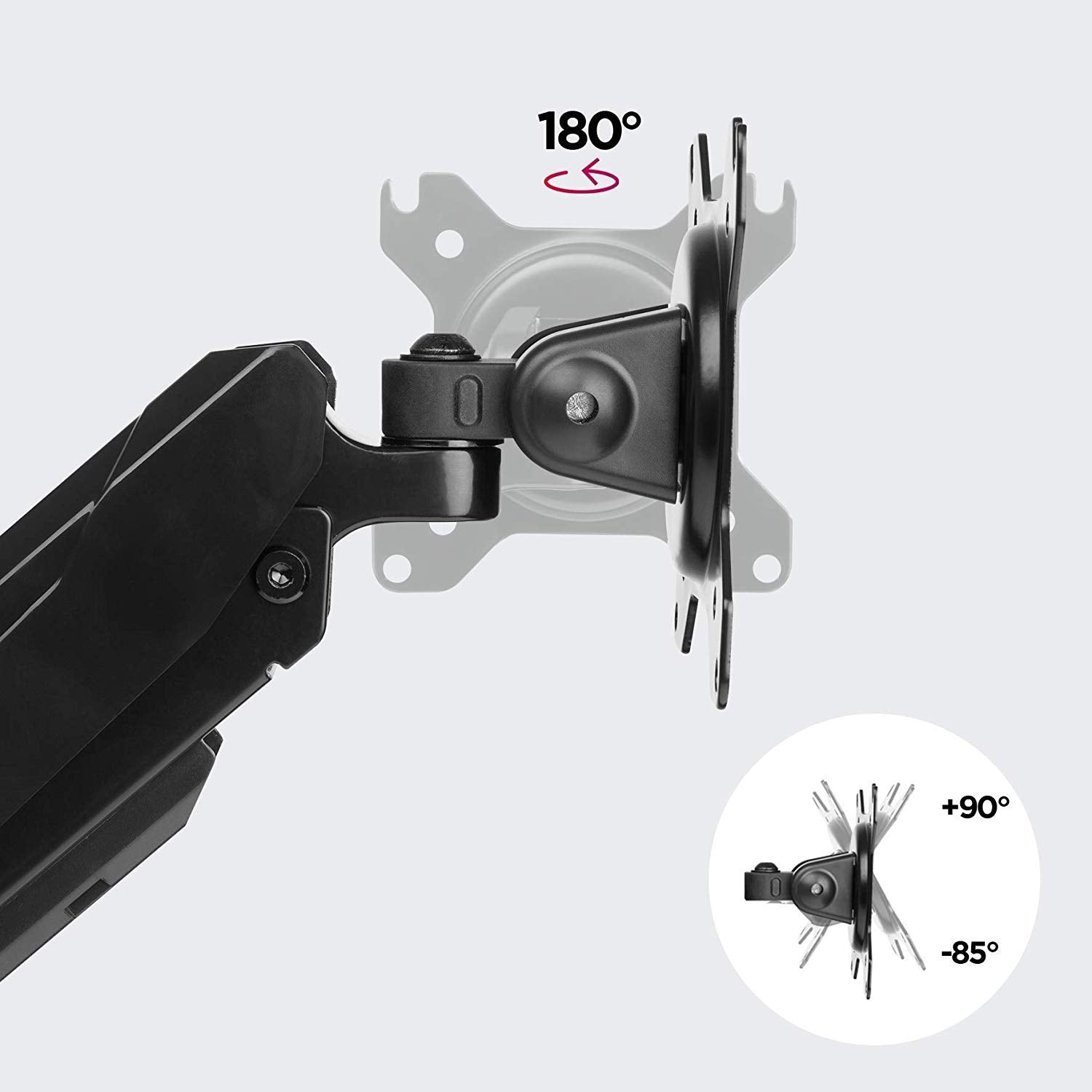 Duronic DMG52 Dual Monitor Arm Stand - Gas Spring Desk Mount for 15-27 Inch Screens | Height Adjustable | VESA 75/100 | 8kg Capacity | 90° Tilt, 180° Swivel, 360° Rotation | Perfect for Home Office, Gaming & Workstation Setup