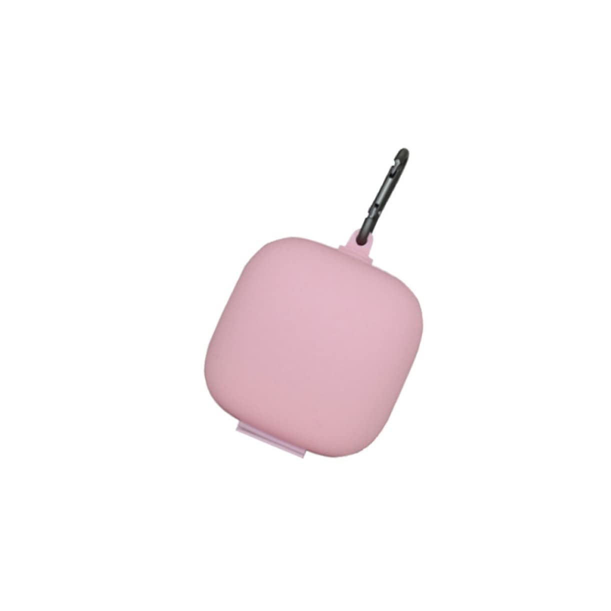 OSALADI 2-Pack Silicone Headphone Case with Metal Buckle - Protective Skin Cover for Wireless Earbuds, Scratch Resistant Headset Holder (Pink) - Perfect for Travel, Gym & Daily Storage