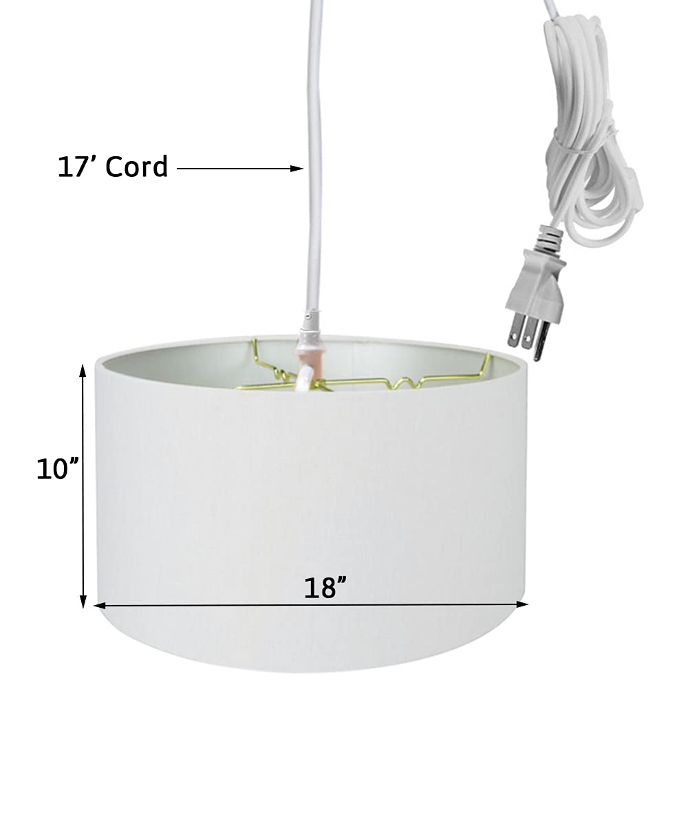 1 Light Swag Plug-in Pendant Light with 18