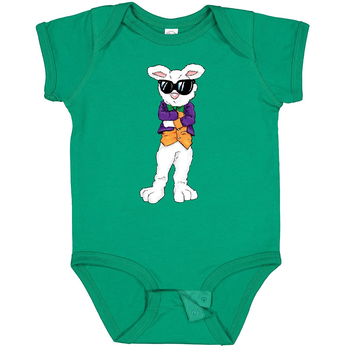 Inktastic Easter Bunny Boss with Sunglasses & Jacket Baby Bodysuit - Cute Easter Outfit for Infants, Toddler Spring Photoshoot & Holiday Family Matching
