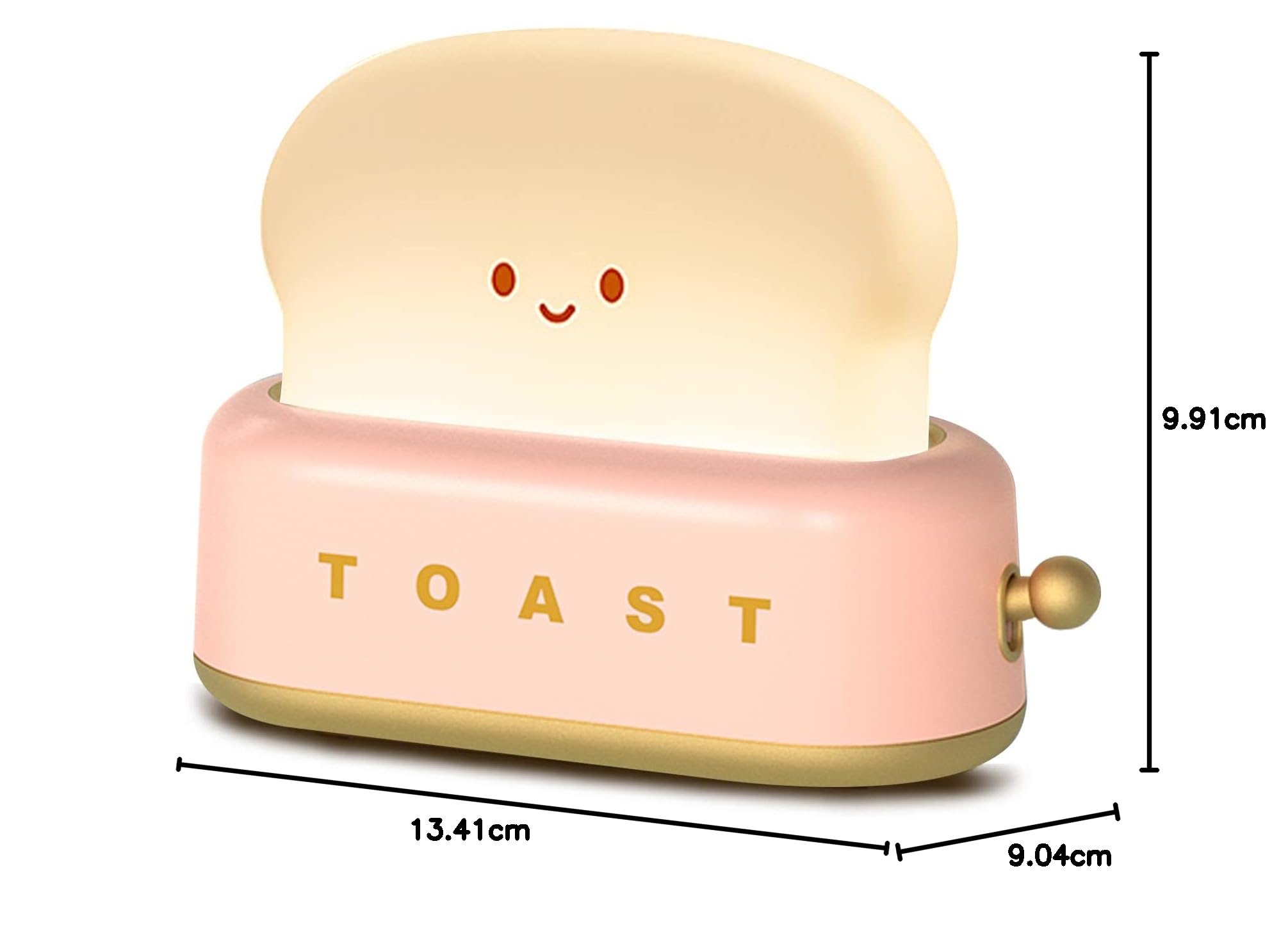 QANYI Cute LED Toast Bread Night Light - Rechargeable Kawaii Desk Lamp with Timer, Portable Decor for Kids Girls Teens - Perfect for Bedroom, Nursery, Christmas Gifts & Cozy Night Reading