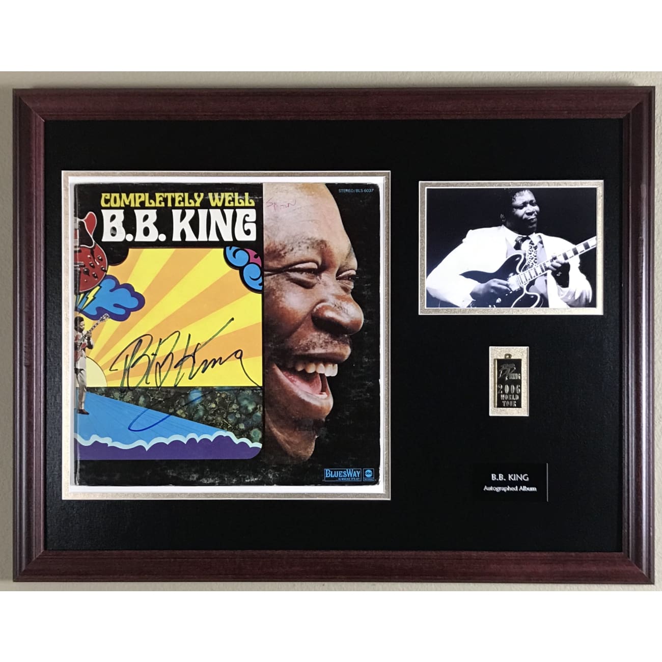 Authentic Signed B.B. King Album with Epperson COA - Rare Collectible Music Memorabilia for Fans & Vinyl Enthusiasts - Perfect for Display in Music Rooms, Man Caves & Collector's Showcases