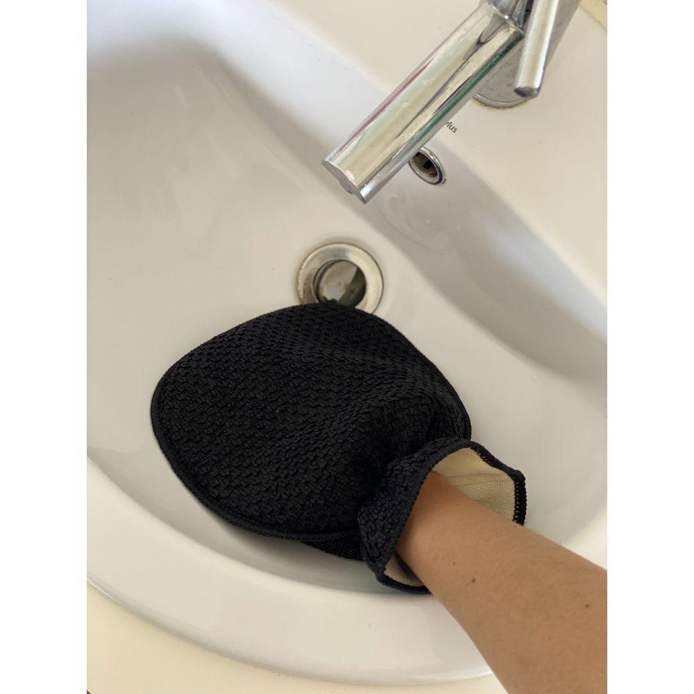 Eco-Friendly Microfiber Shower & Bathroom Cleaning Glove - Midnight Blue - Reusable Bath Scrubber for Tiles, Glass & Surfaces - Perfect for Shower Cleaning, Bathroom Maintenance & Household Chores
