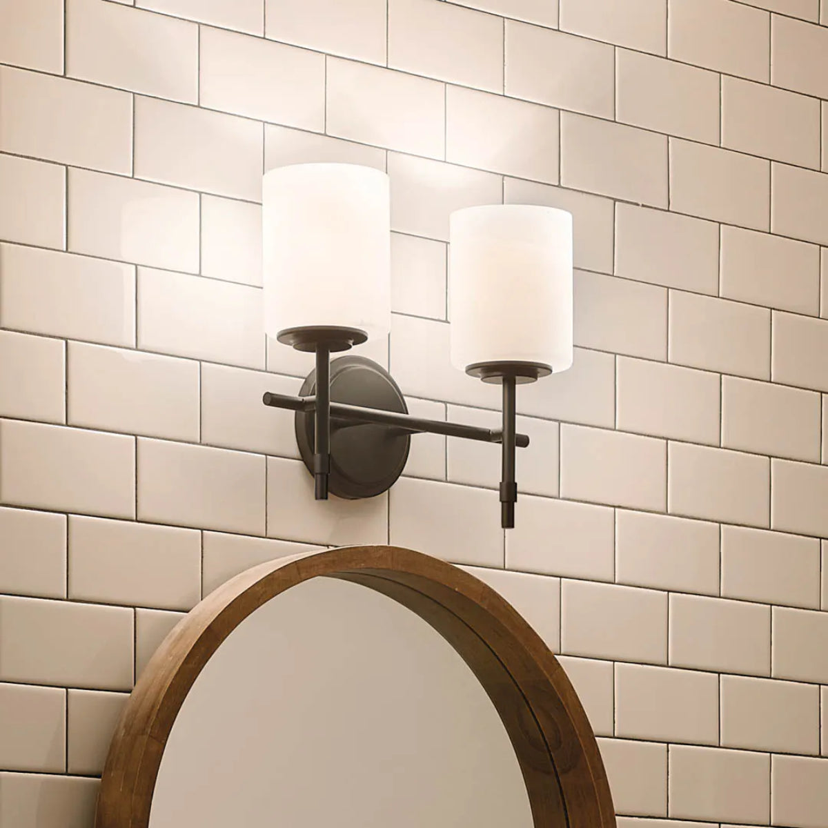 Modern Bathroom Vanity Light - LED Wall Sconce with Adjustable Arms, Dimmable Lighting for Makeup & Grooming - Perfect for Bathroom, Dressing Room & Bedroom Vanity Areas