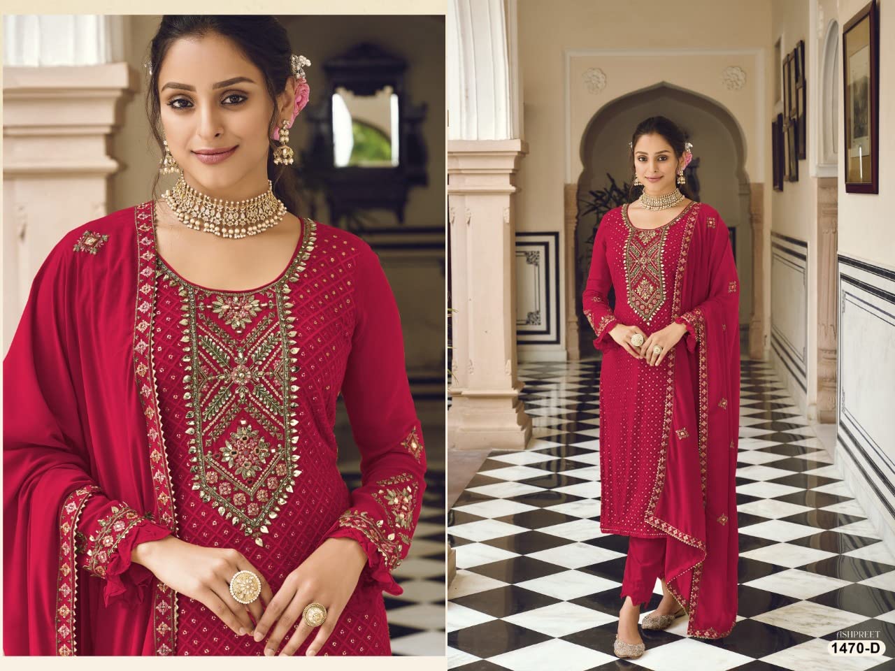 Indian Designer Women's Shalwar Kameez Suits - Pakistani Ethnic Party Wear with Churidar Pants | Elegant Traditional Dress for Weddings, Festivals & Special Occasions