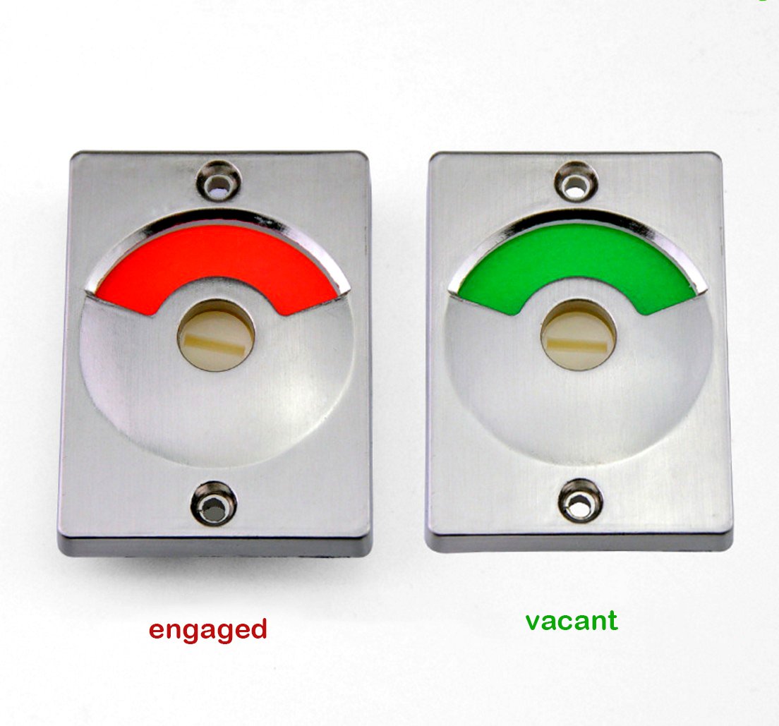 Occupied Deadbolt Lock - Bathroom Indicator Door Latch for Public Restrooms, Toilets & Dressing Rooms | Privacy Lock for Commercial & Home Use