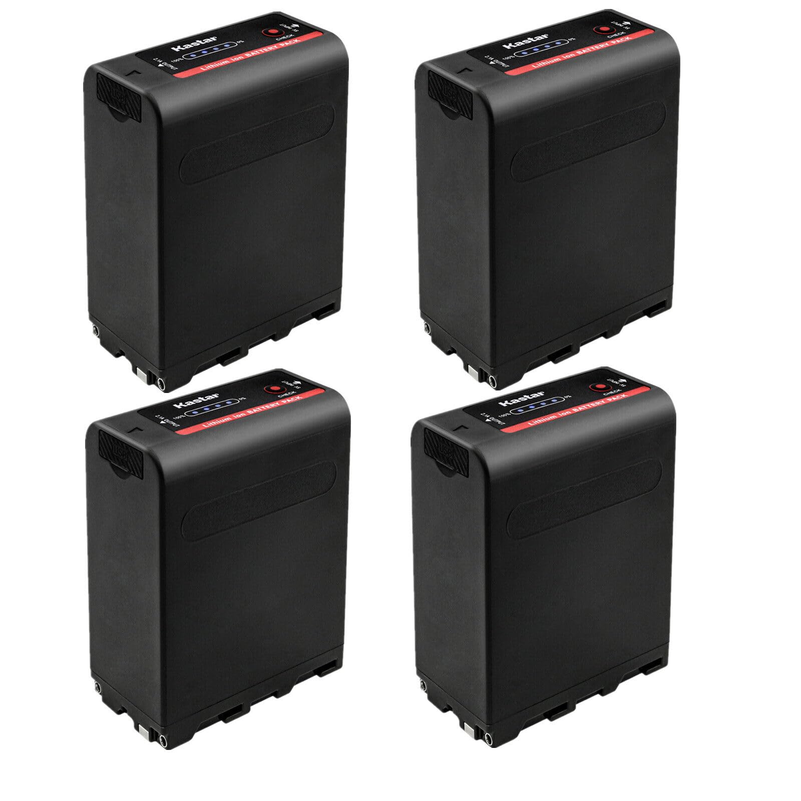 Kastar NP-F990EXP Battery 4-Pack - Compatible with Atomos Shogun Flame, Shogun Inferno, Ninja Inferno & Z Cam E2-F8 - Long-Lasting Replacement Battery for 8K Cinema Cameras & Recording Monitors - Perfect for Film Production, Live Streaming & Professional Videography