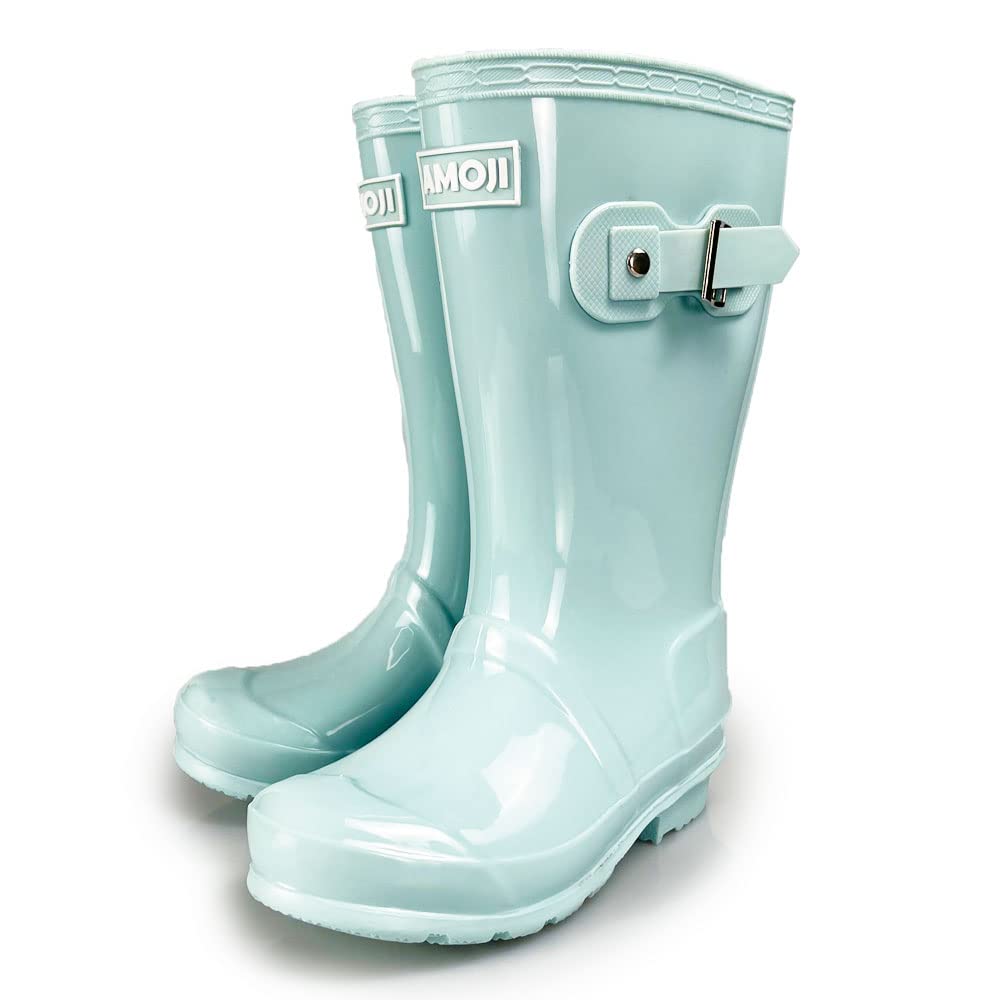 Amoji Girls' Easy-On Rain Boots for Kids - Waterproof & Comfortable for School, Play & Outdoor Adventures