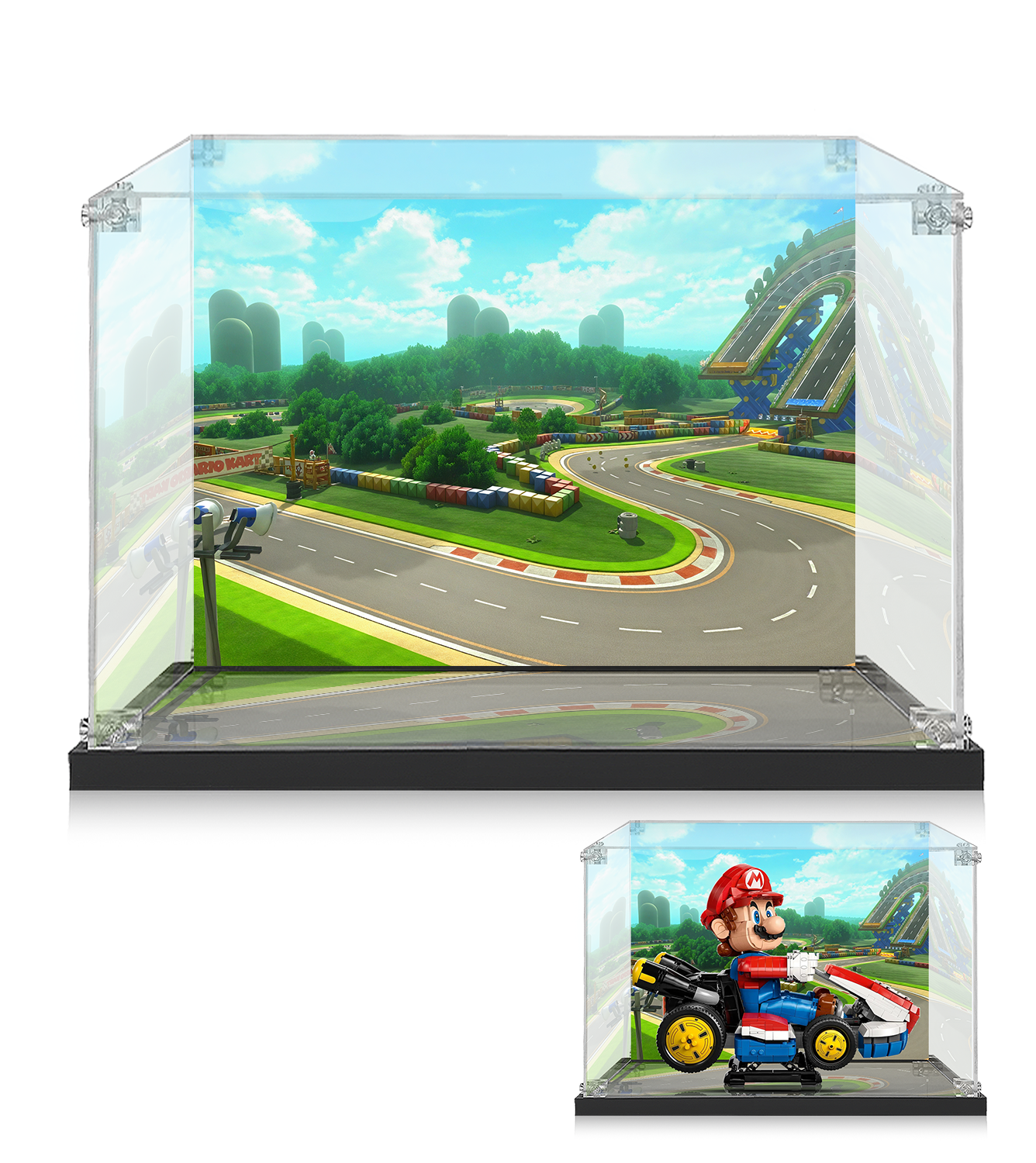 LEGO® Super Mario™ Mario Kart™ Display Case for 72037 Set - Protective Showcase for Collectible Mario & Standard Kart - Perfect for Home Decor, Office Display, and LEGO® Enthusiast Collections