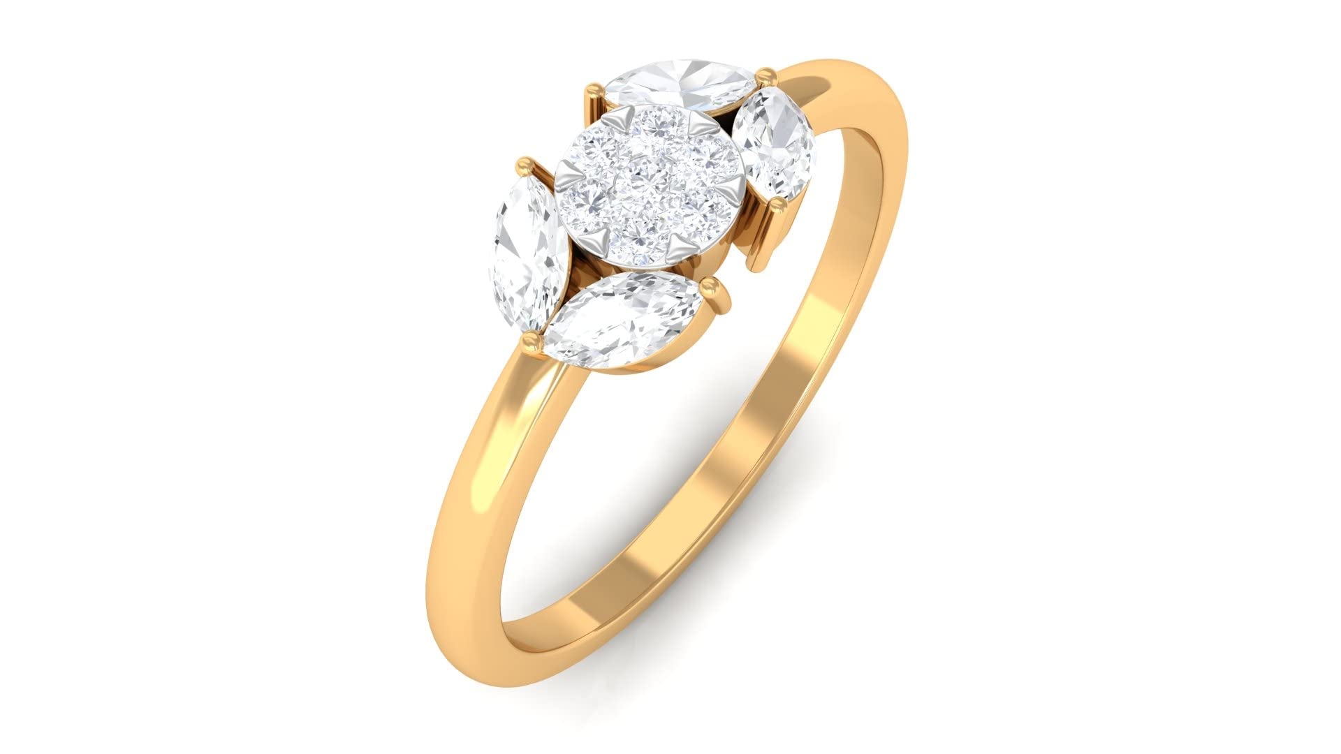 0.50 CT Diamond Promise Ring for Women - 14K Solid Gold Floral Engagement Ring - Elegant Diamond Jewelry Gift for Her | Perfect for Anniversaries, Proposals & Special Occasions
