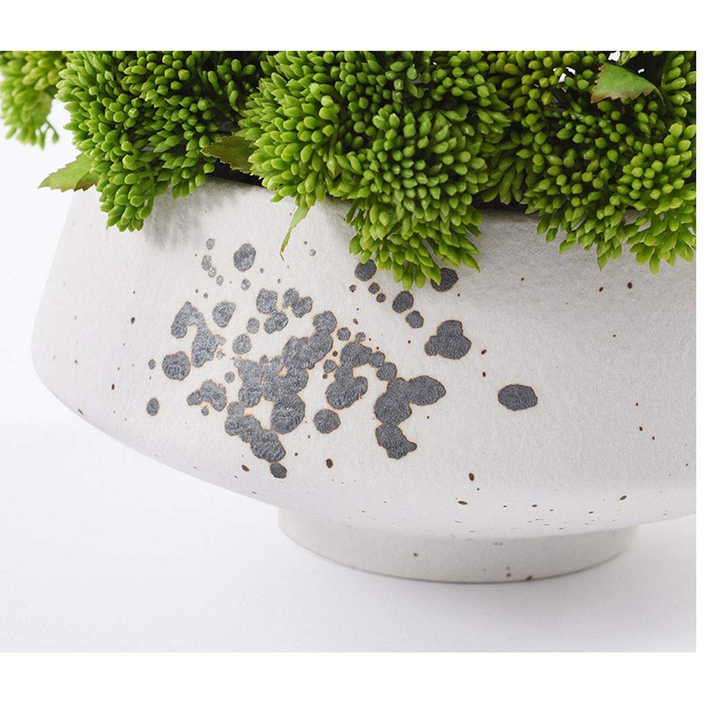 Artificial Bonsai Tree - Chinese Style Fake Green Plant for Home Decor, Hotel Lobby, Bay Window & Porch - Mini Potted Desktop Decoration for Office & Living Room