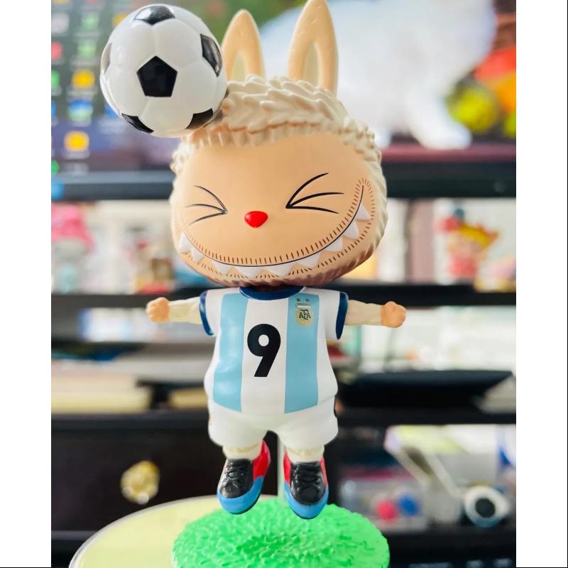 Labubu The Monsters Argentina Soccer Team Series - Sergio Agüero Headed Goals Collectible Figure for Fans & Decor | Perfect for Sports Memorabilia Displays & Gifts