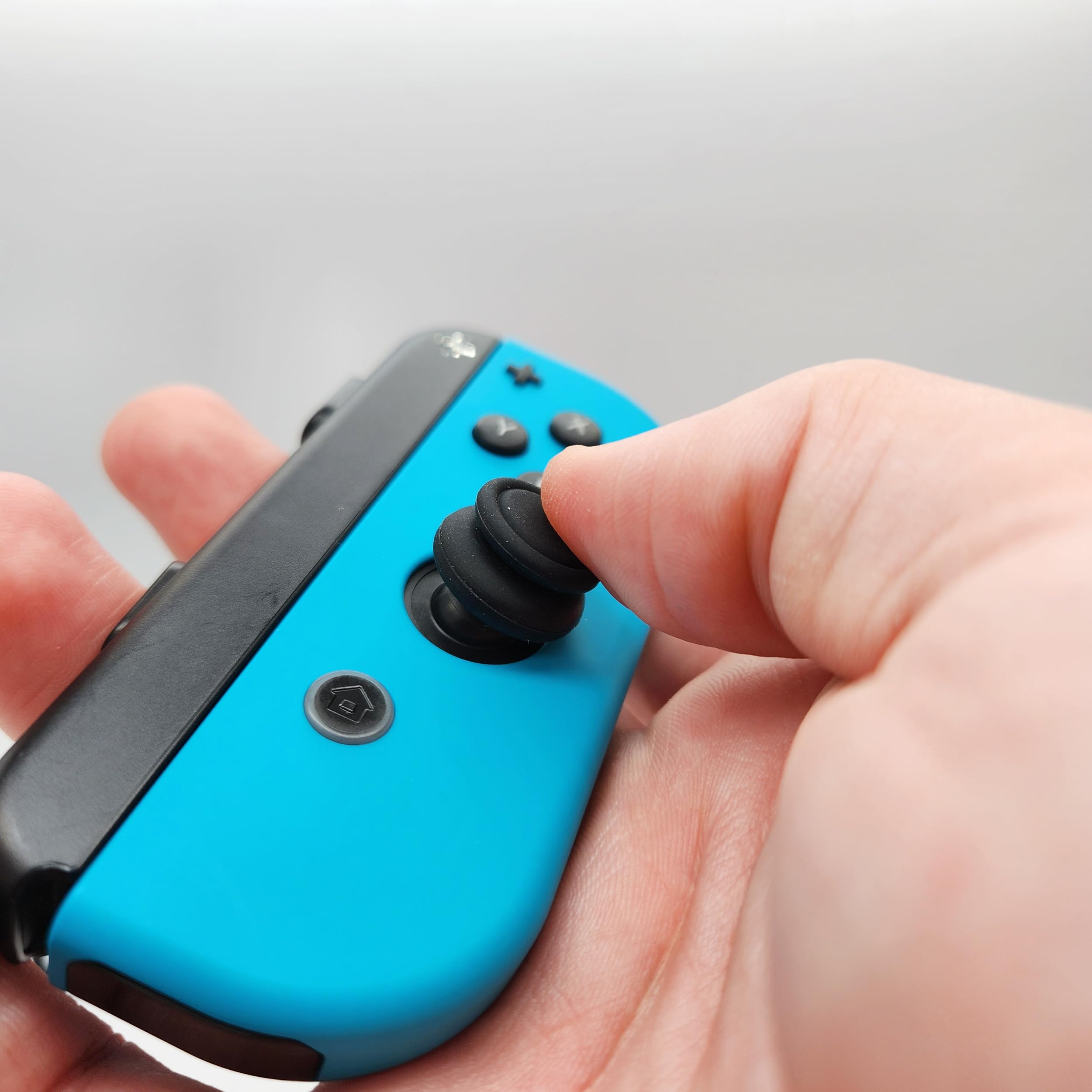 MatoSan® 6X Joystick Caps Compatible with Nintendo Switch Joy-Con & Lite OLED | Thumb Grips for Steam Deck Accessories | Enhanced Grip & Protection (Black) - Perfect for Gaming, Travel & Long Play Sessions