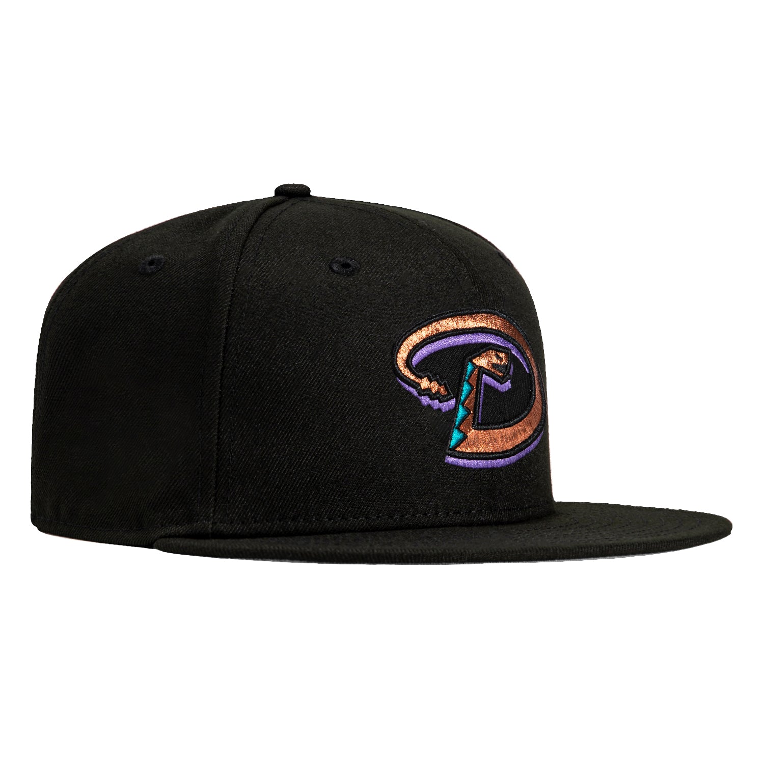 New Era 59Fifty Arizona Diamondbacks 2001 World Series Patch Snapback Hat - Black | Official MLB Baseball Cap for Men & Women | Perfect for Games, Collecting & Streetwear Fashion