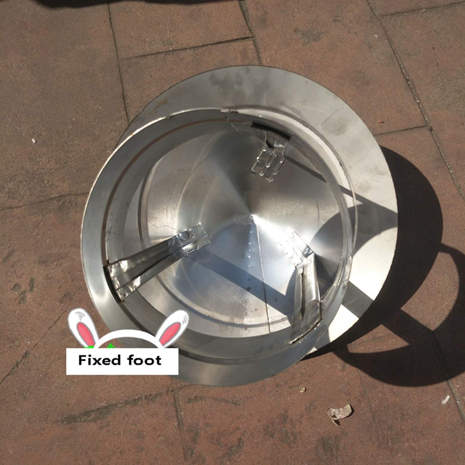 BOHHO 400mm Galvanized Steel Spiral Wind Chimney Cap - Weatherproof Roof Chimney Cover for Rain & Snow Protection - Perfect for Homes, Cabins & Outdoor Fireplaces
