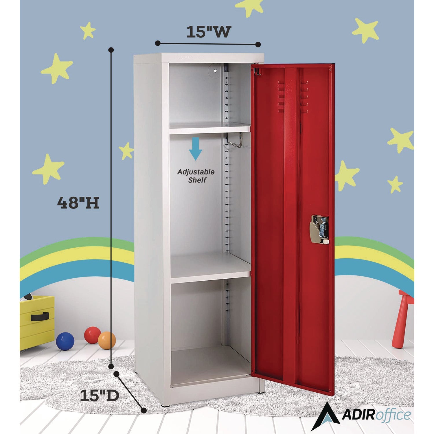 Steel Storage Locker - 1 Compartment, 15