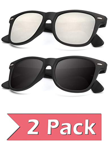 C01-(2 Pack) Matte Black/Silver