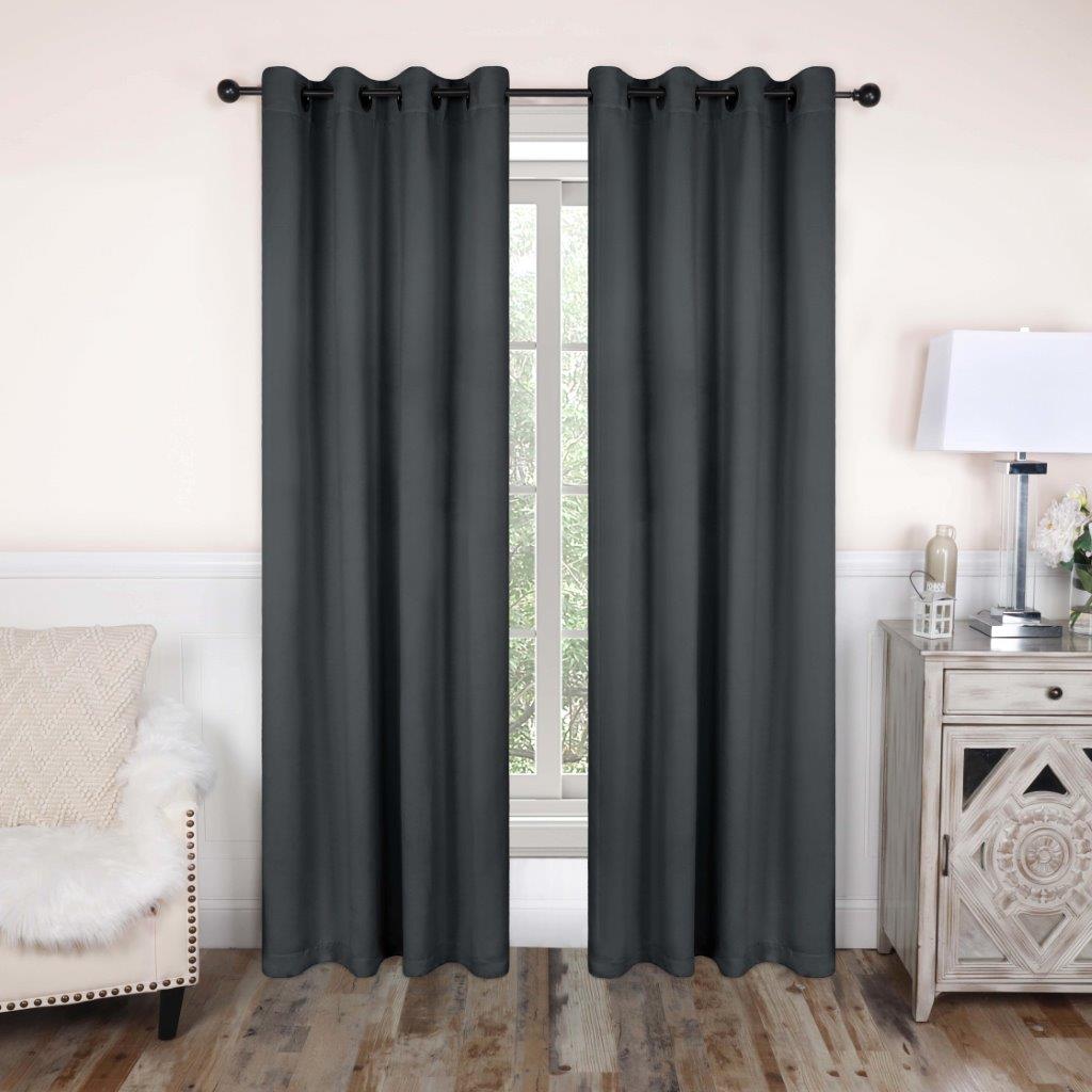Blackout Curtains with Grommet Top - Solid Classic Modern Window Treatment for Bedroom & Living Room - Noise Reducing & Energy Saving