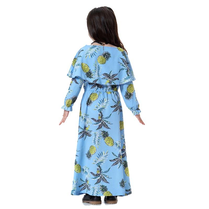 Elegant Arab Abaya Dress for Women - Floral Printed Long Islamic Dress - Perfect for Eid, Ramadan, and Special Occasions
