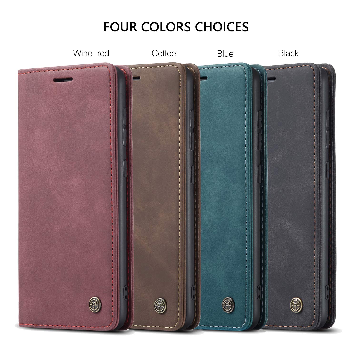 Samsung Galaxy A51 5G Leather Wallet Case with Card Holder & Kickstand - Magnetic Flip Cover for 6.5 Inch Phone (Black) | Perfect for Work, Travel & Daily Protection