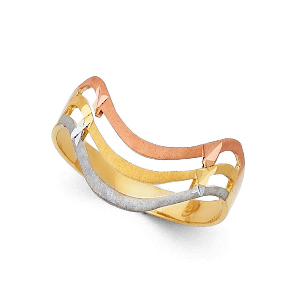 14K Yellow Gold Semanario Ring Size 7 - Dainty Stackable Ring for Women, Perfect Gift for Anniversary, Birthday & Valentine's Day - Ideal for Everyday Wear & Special Occasions