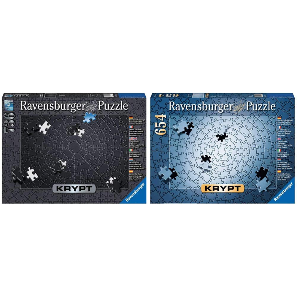 Ravensburger Krypt Black 736-Piece Puzzle for Adults - Unique Challenging Jigsaw Puzzle 27